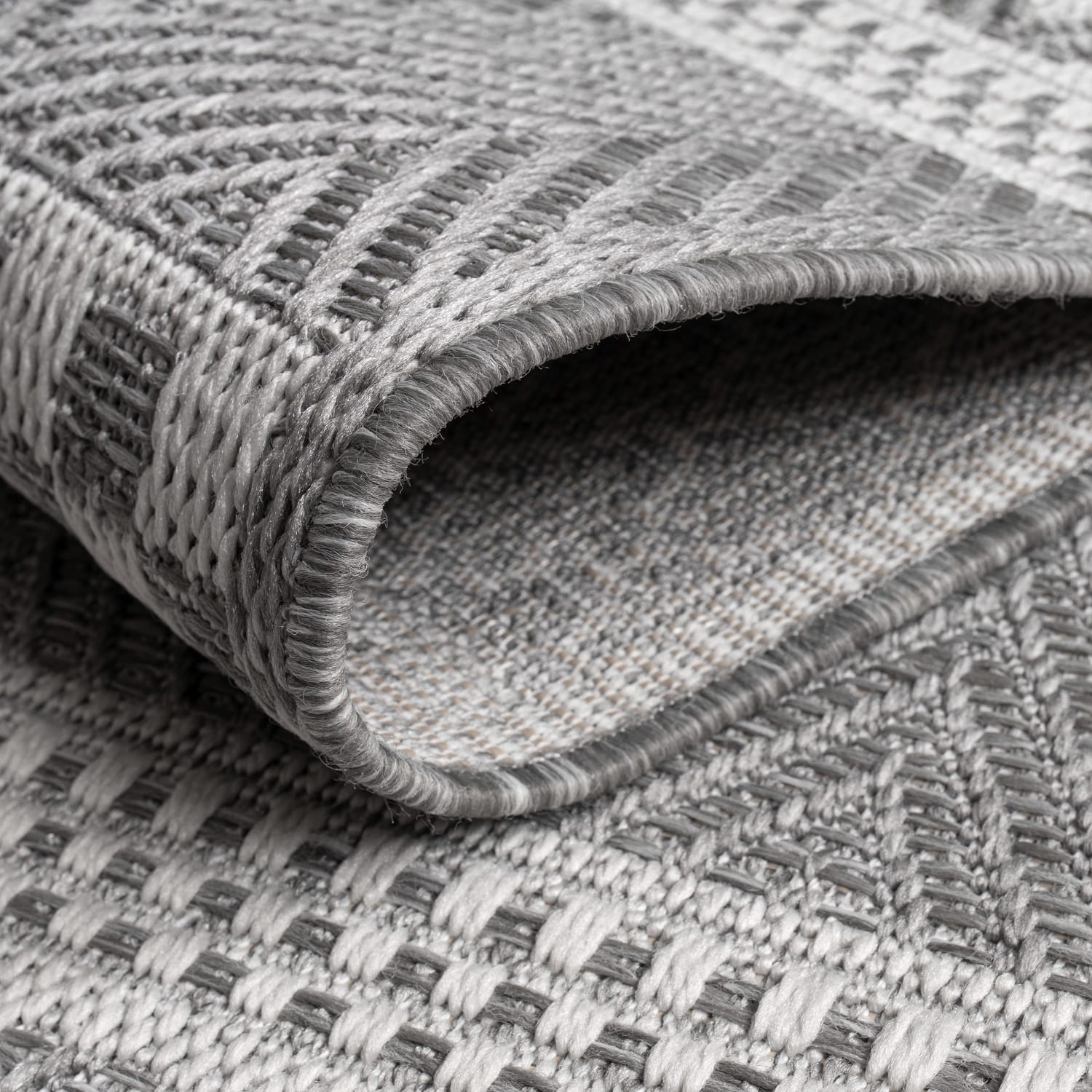 In- & Outdoor-Teppich Vermont Weiß-Grau