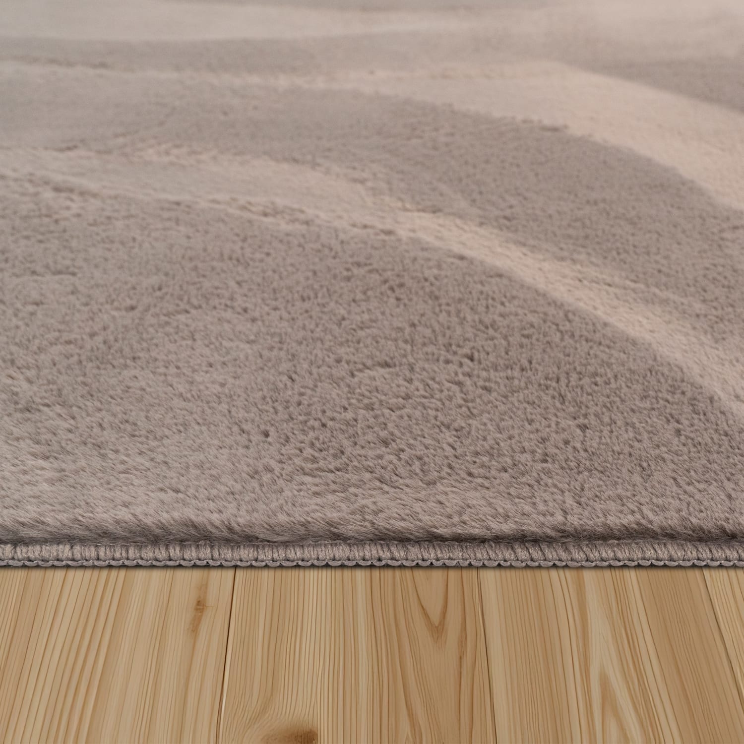 Flauschteppich Soft Taupe