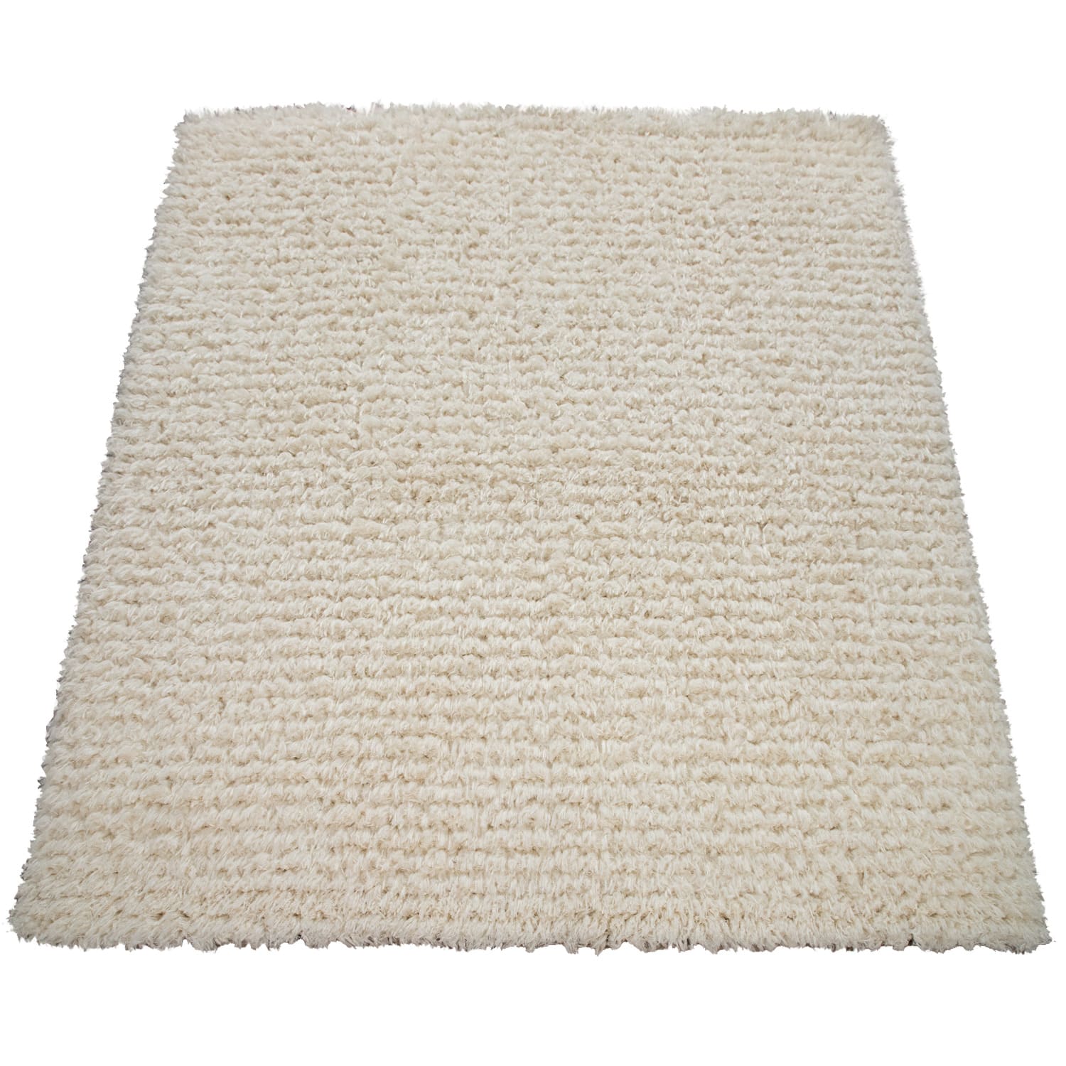 Hochflorteppich Girona Weiß