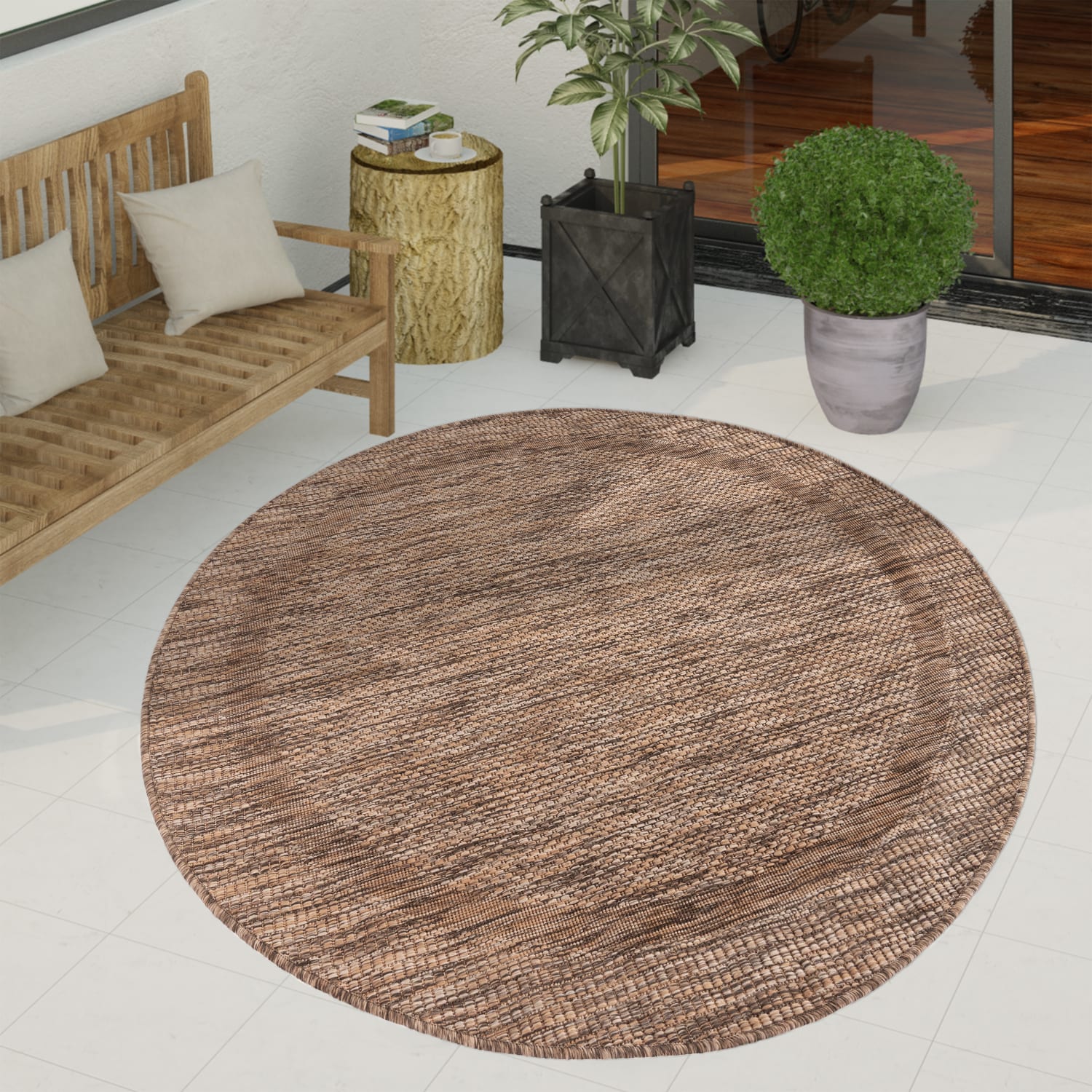 In- & Outdoor-Teppich Roma Braun