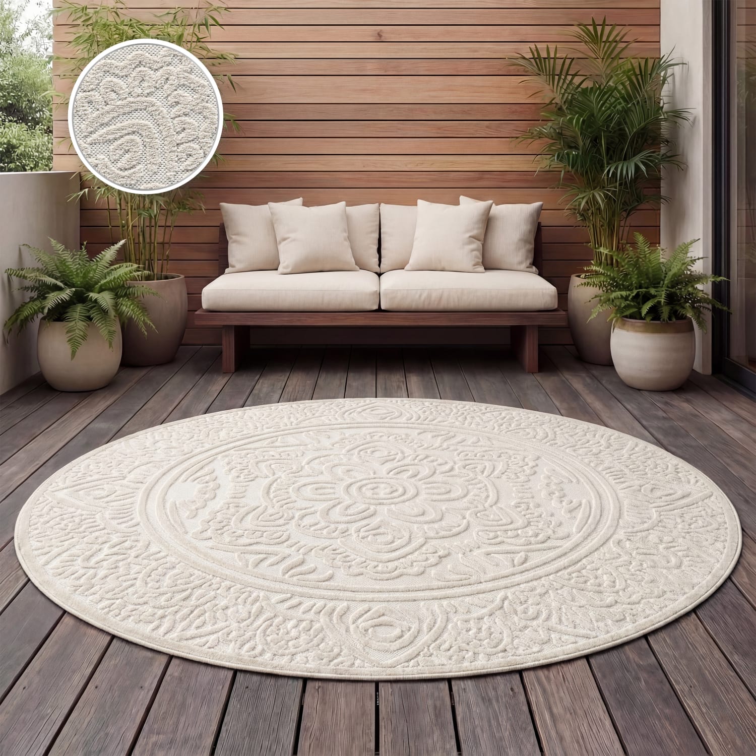 In- & Outdoor-Teppich Cotton Creme