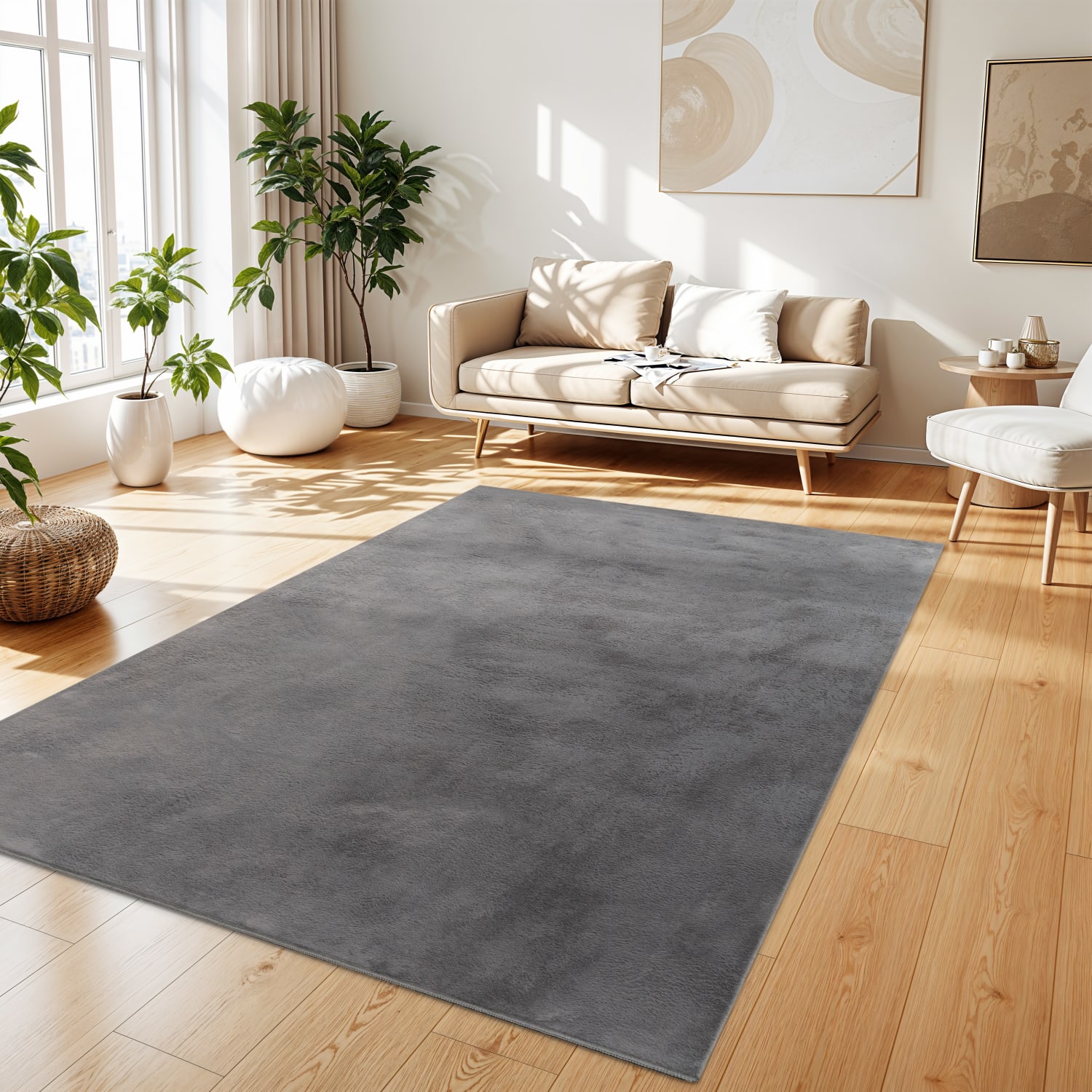 Flauschteppich Soft Anthrazit