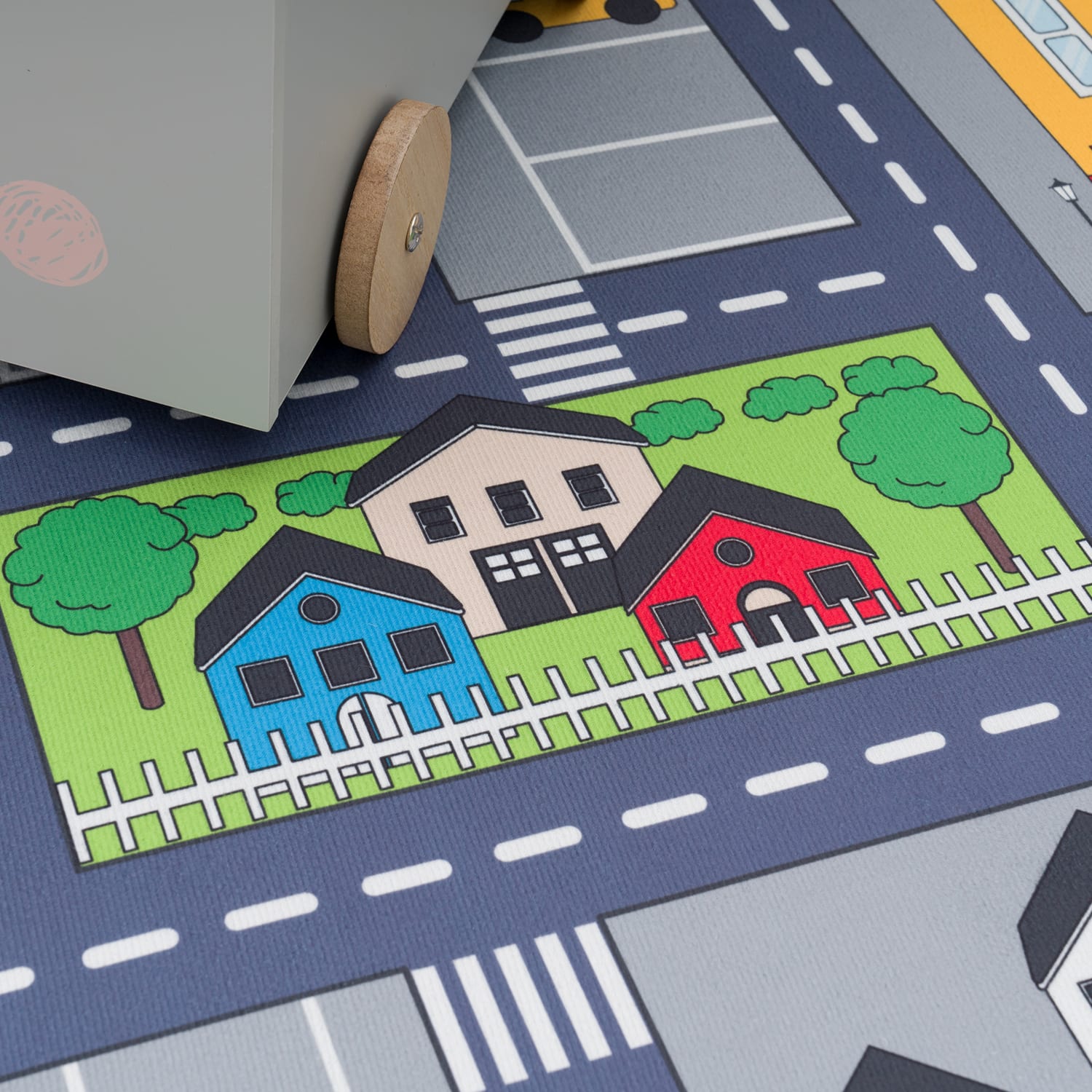 Kinder-Teppich Bino Grau