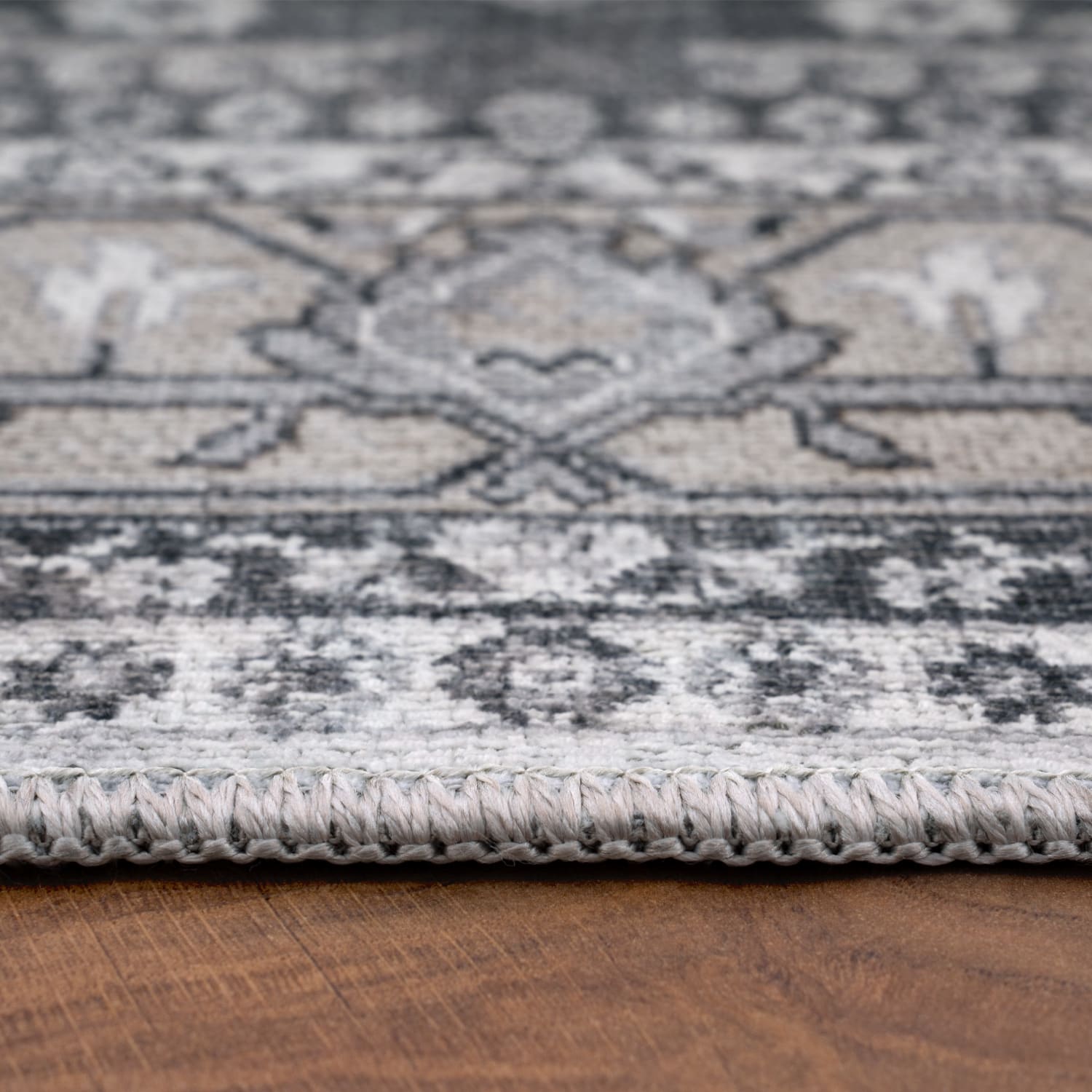 Teppich waschbar Bordeaux Grau