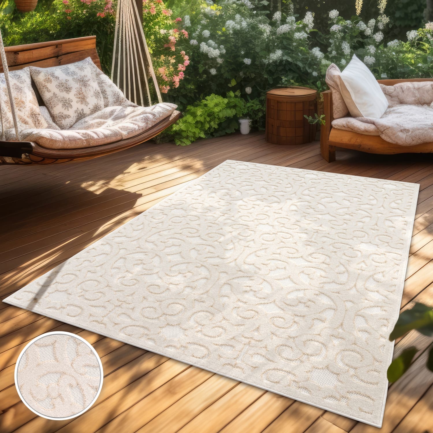In- & Outdoor-Teppich Cotton Creme