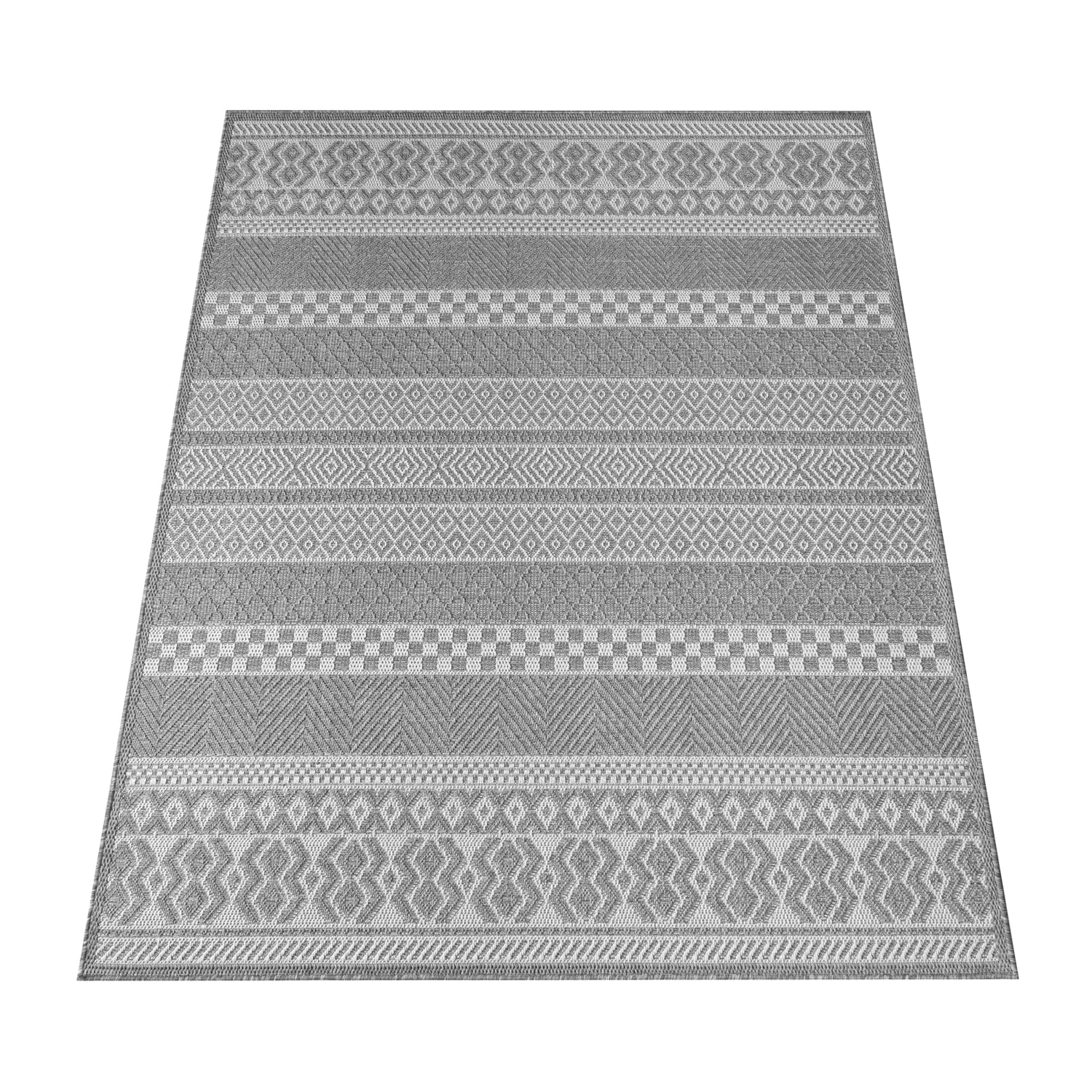 In- & Outdoor-Teppich Vermont Weiß-Grau