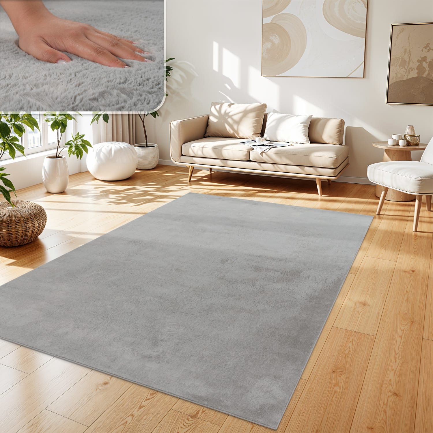 Flauschteppich Soft | Grau | 300x400 cm