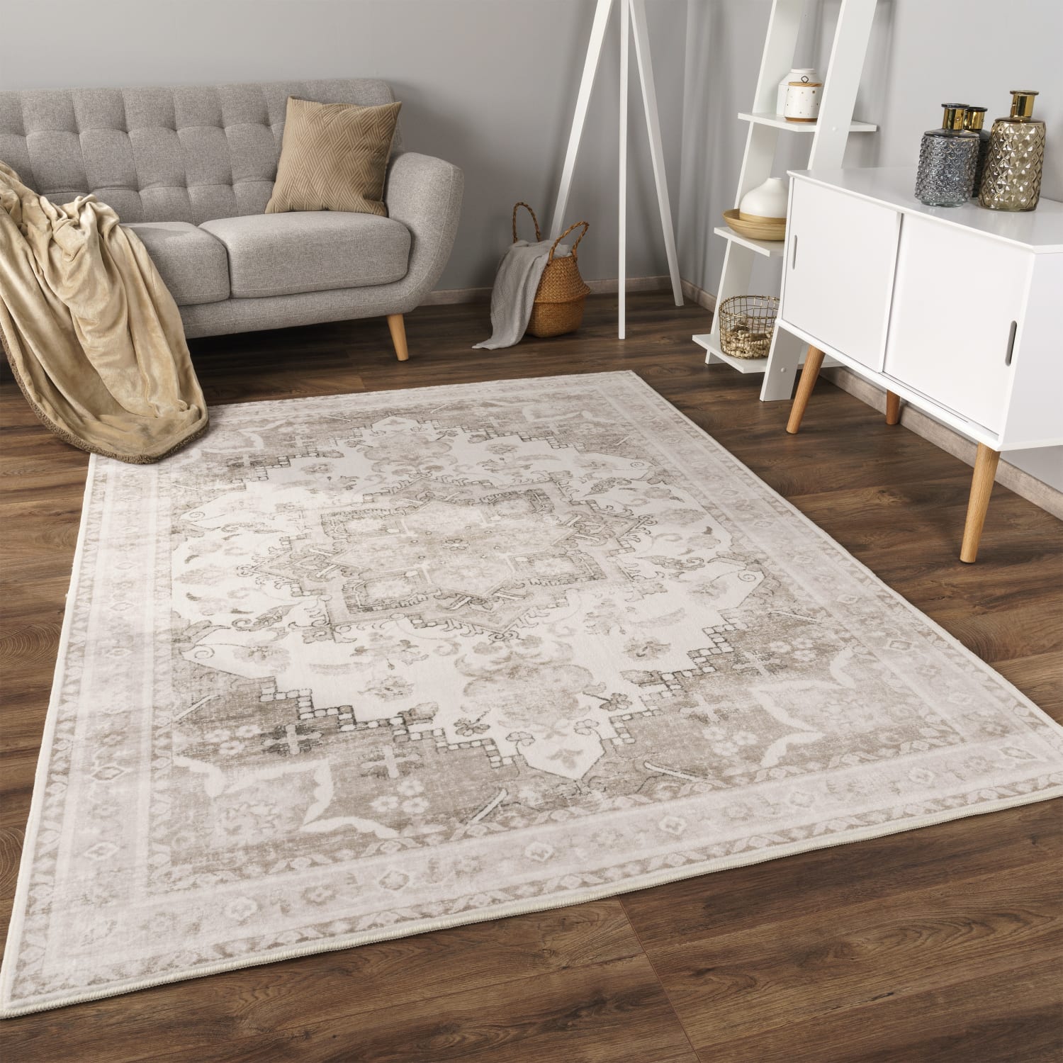 Teppich waschbar Cambridge | Beige | 160x220 cm