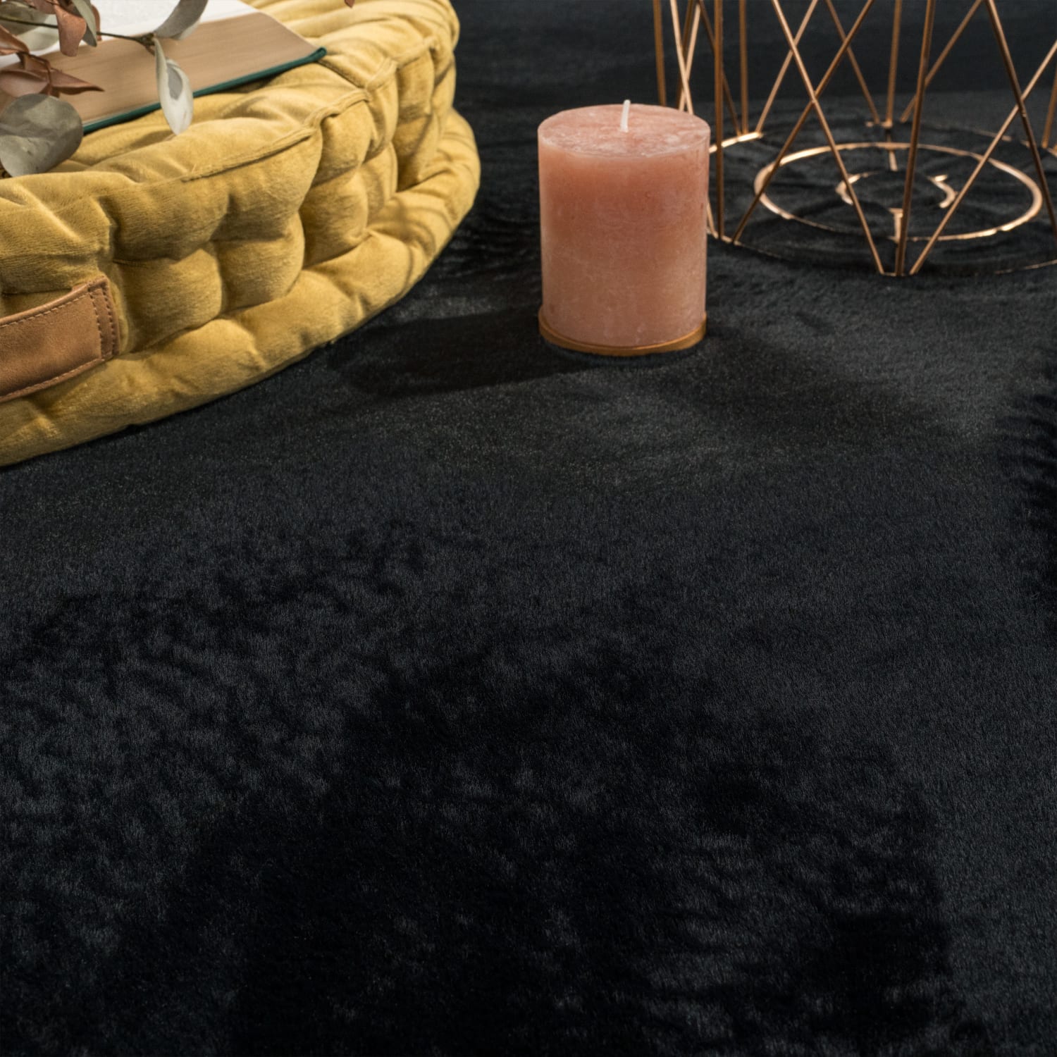Flauschteppich Soft Schwarz