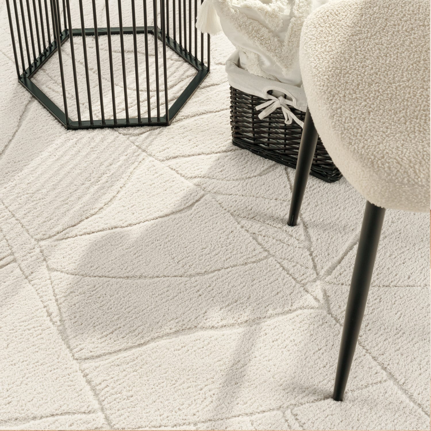 Moderner-Teppich Tokio Creme