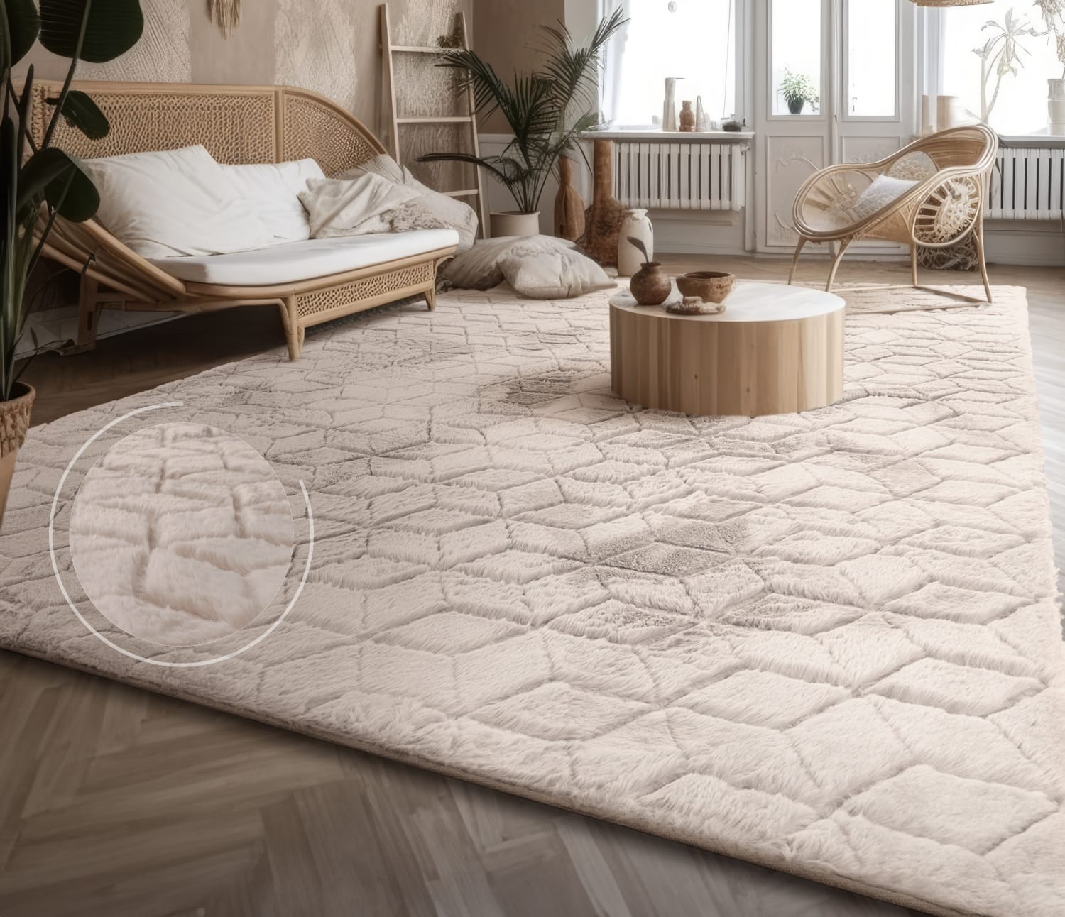 Fell-teppich Arnheim | Beige | 120x160 cm