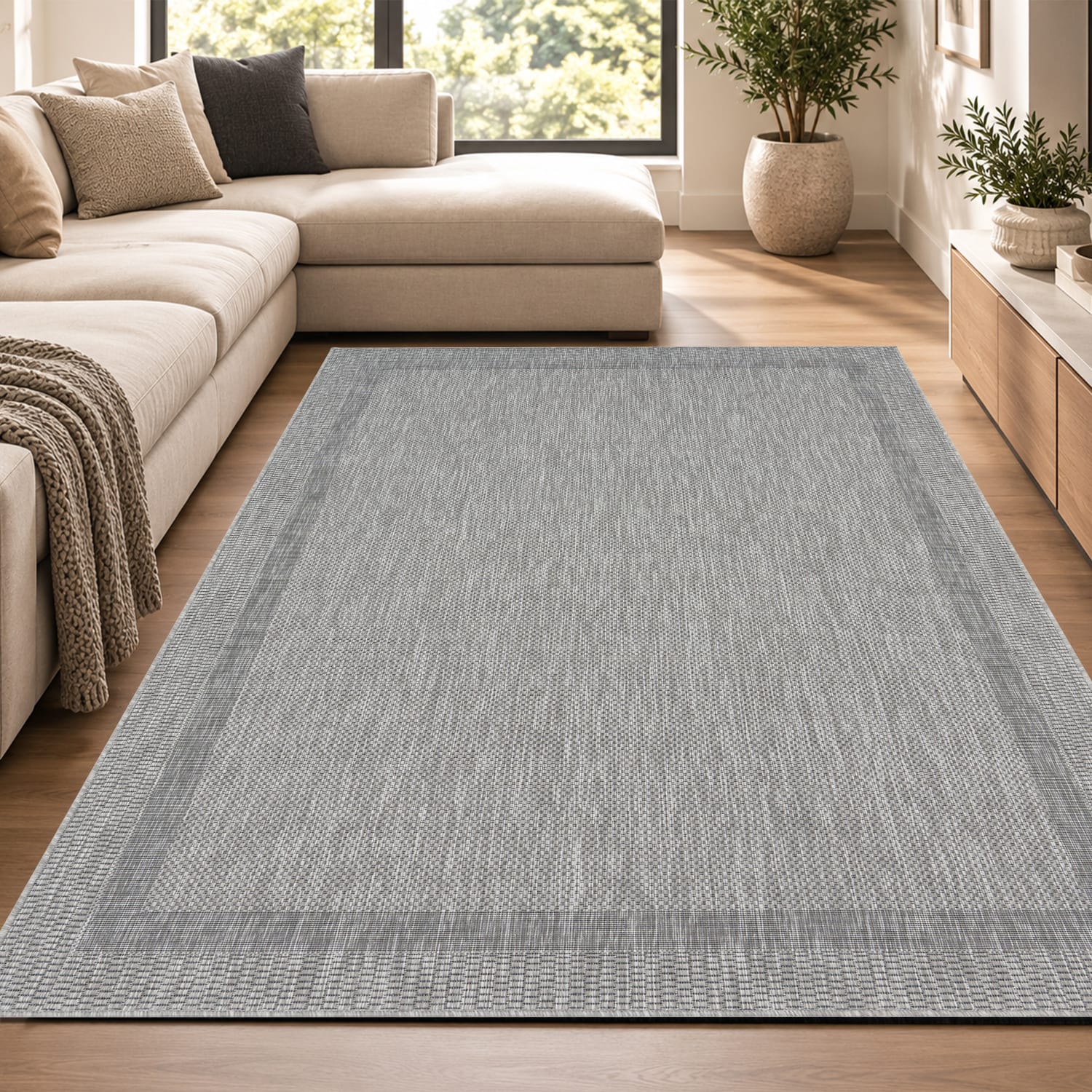 In- & outdoor-teppich Roma | Grau | 80x150 cm