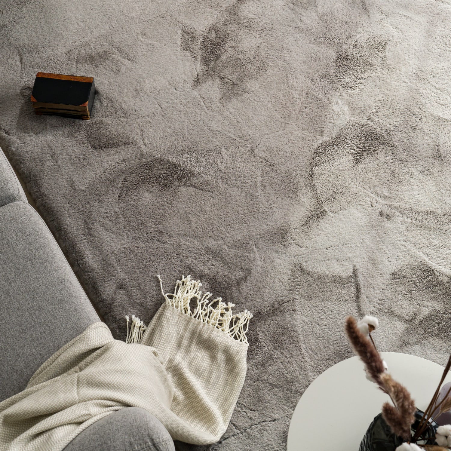 Fell-Teppich Rabbit Deluxe Grau