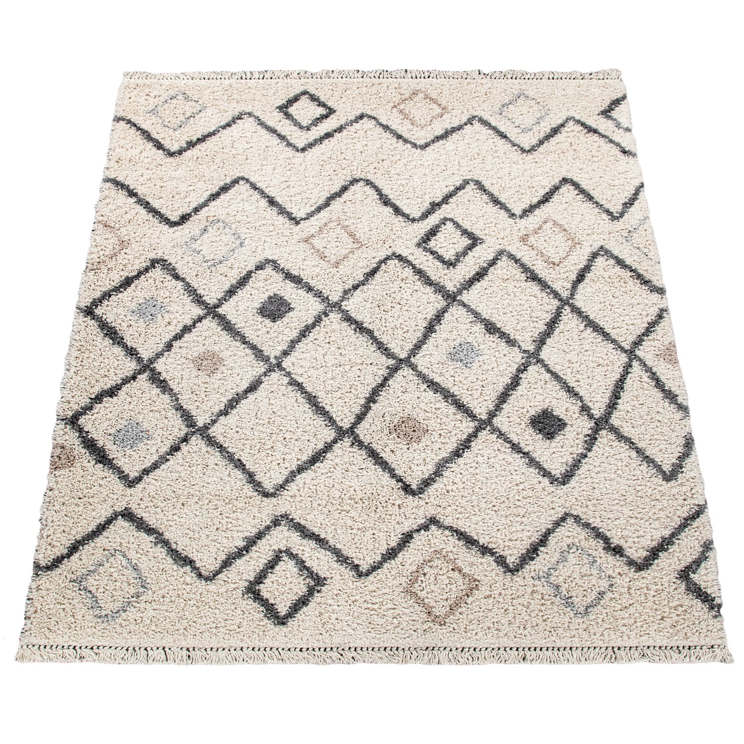 Hochflorteppich Wooly Creme