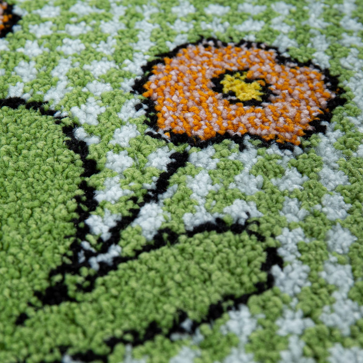 Kinder-Teppich Lieben Sieben Grün