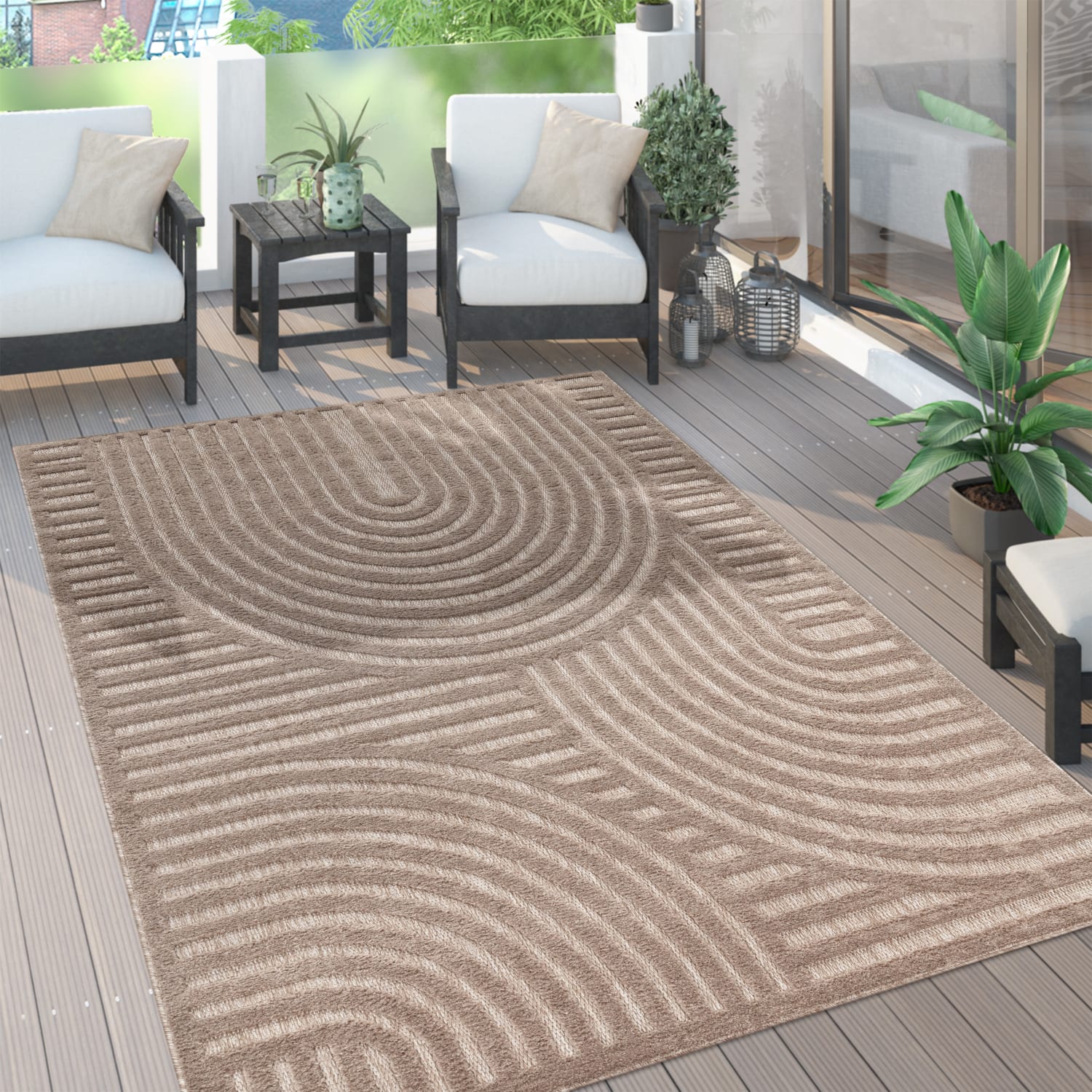 In- & Outdoor-Teppich Livorno Beige