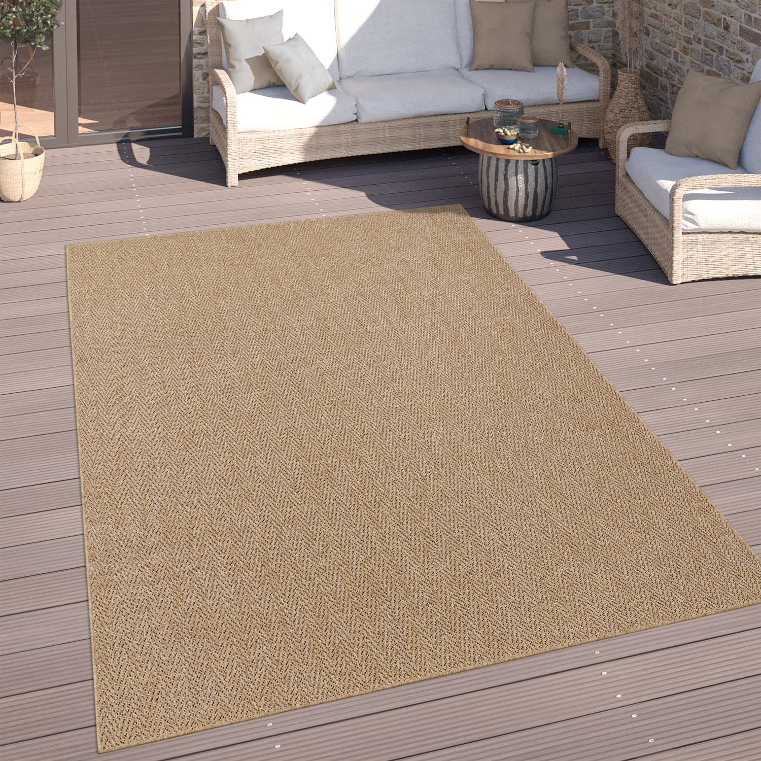 In- & Outdoor-Teppich Luca Beige