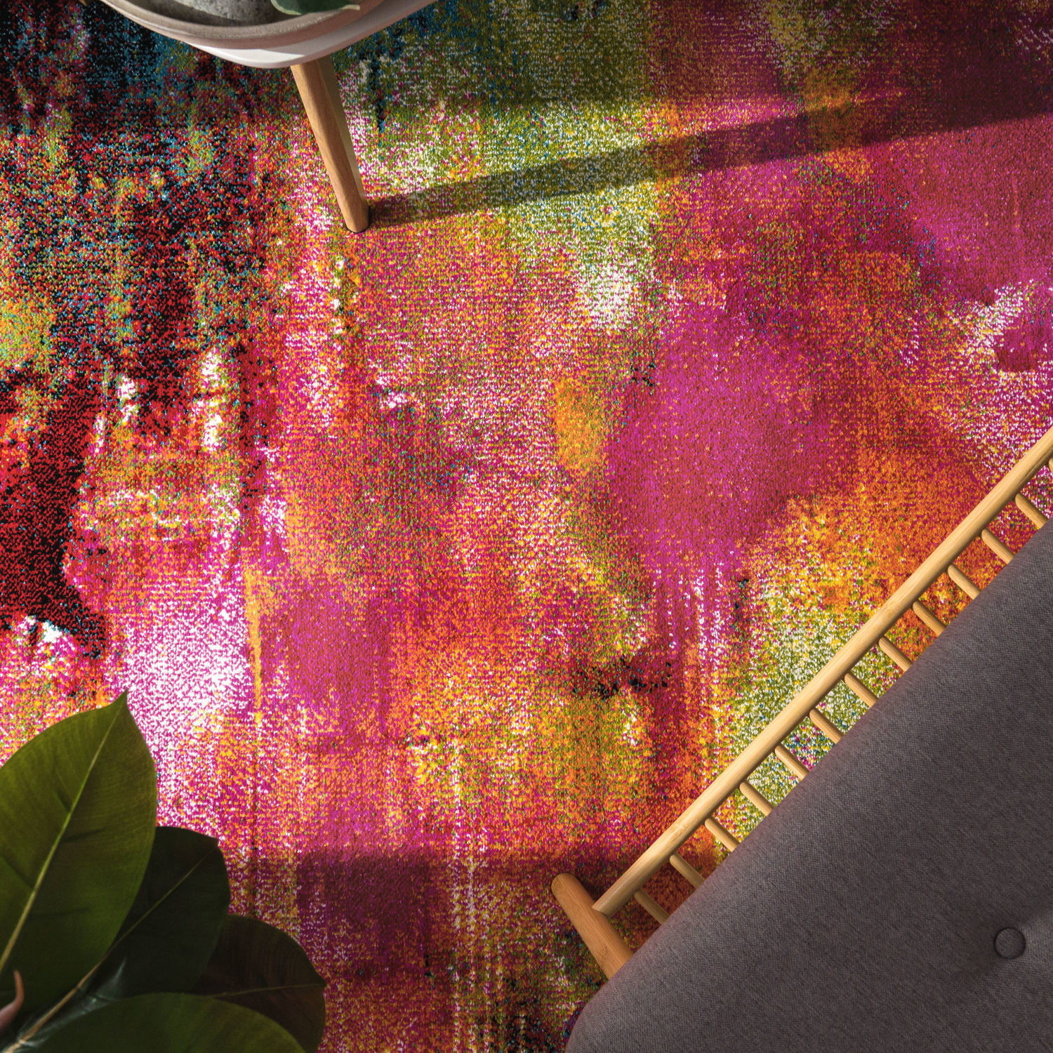 Teppich Canvas Mehrfarbig