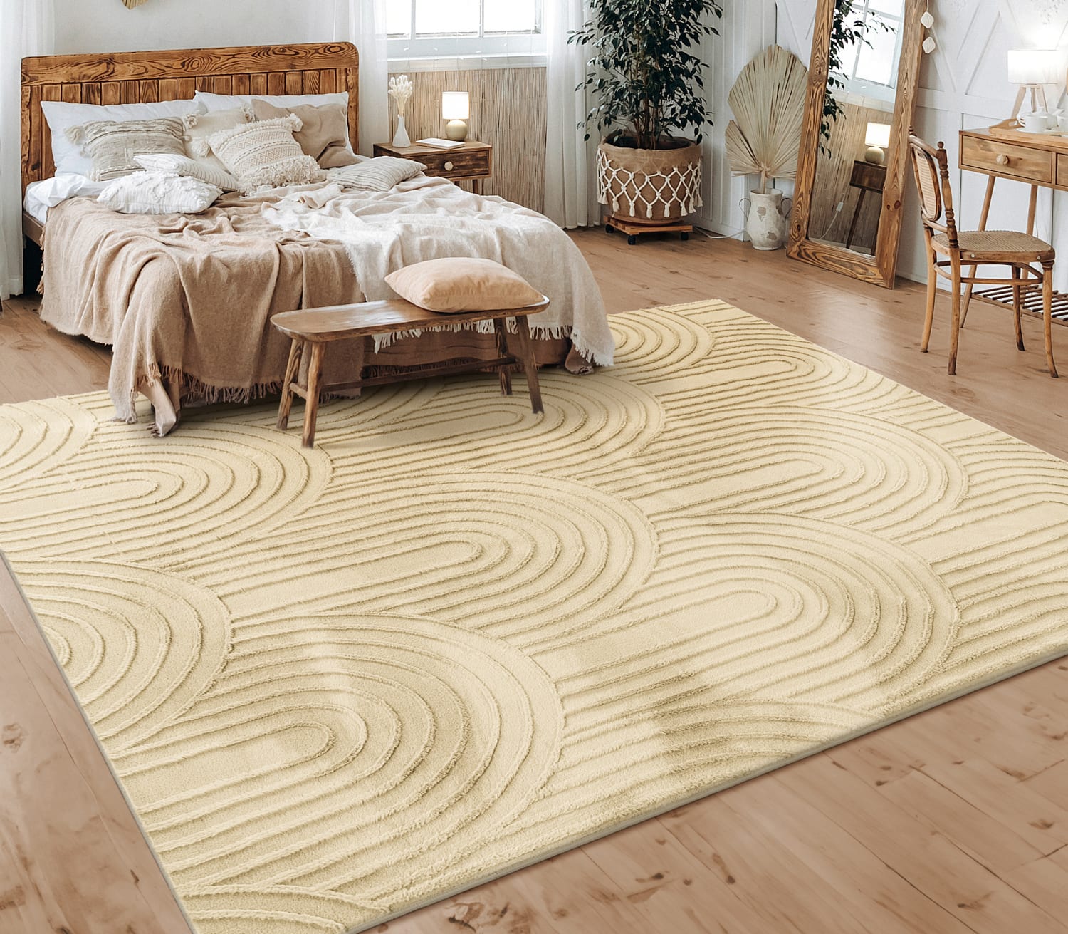 Fell-Teppich Lelystad Beige