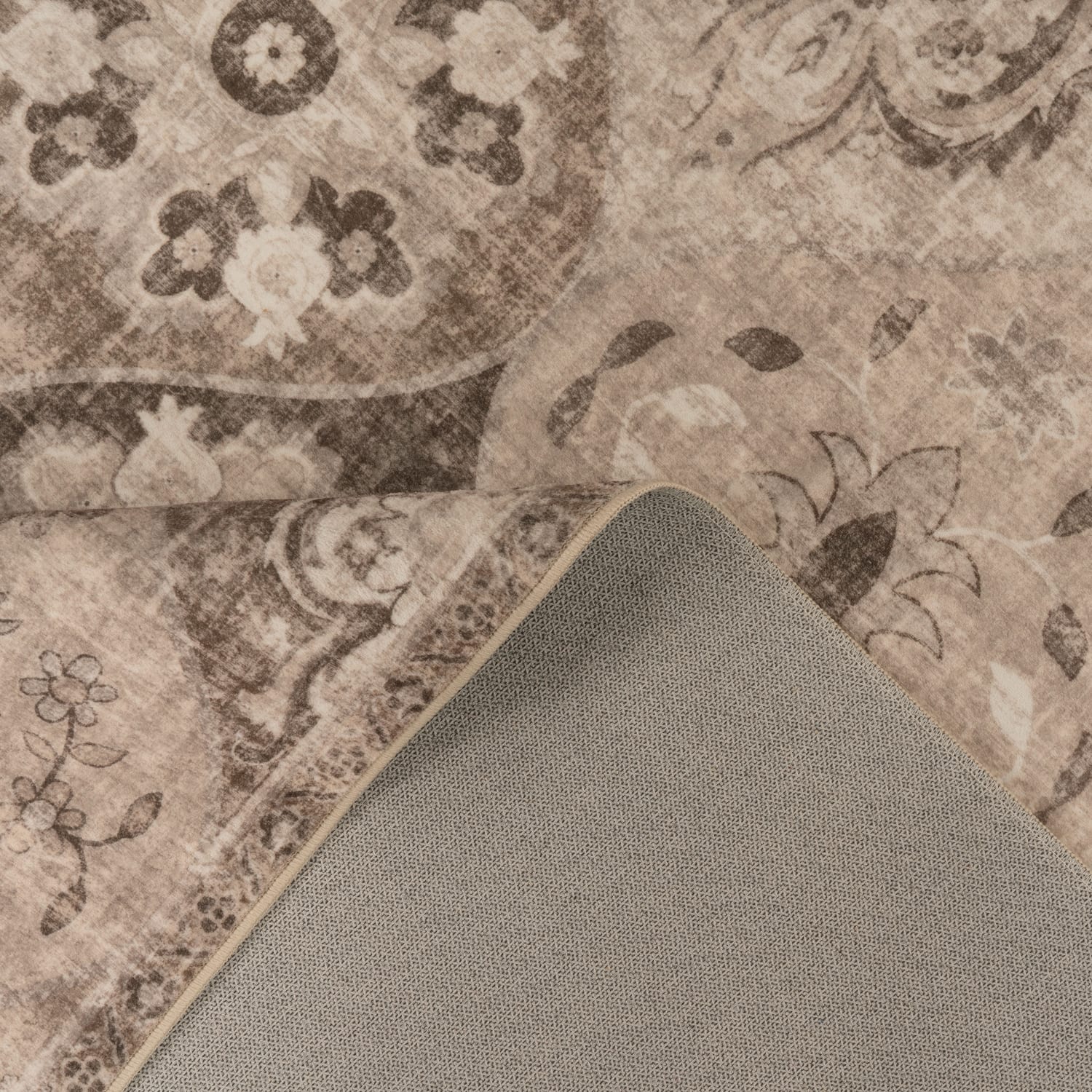 Teppich waschbar Semer Taupe