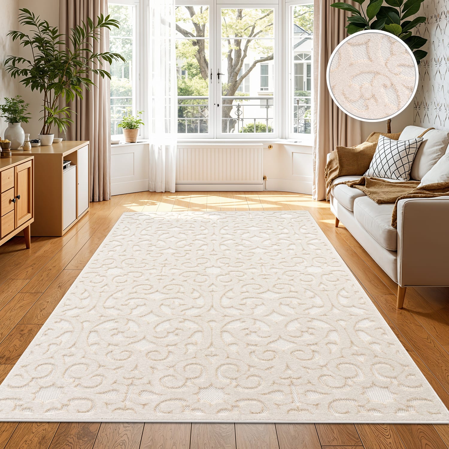 In- & Outdoor-Teppich Cotton Creme