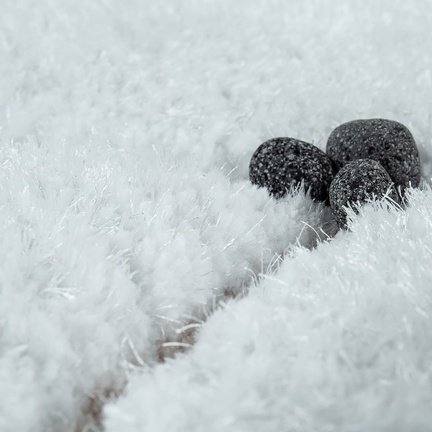 Hochflorteppich Palma Weiß