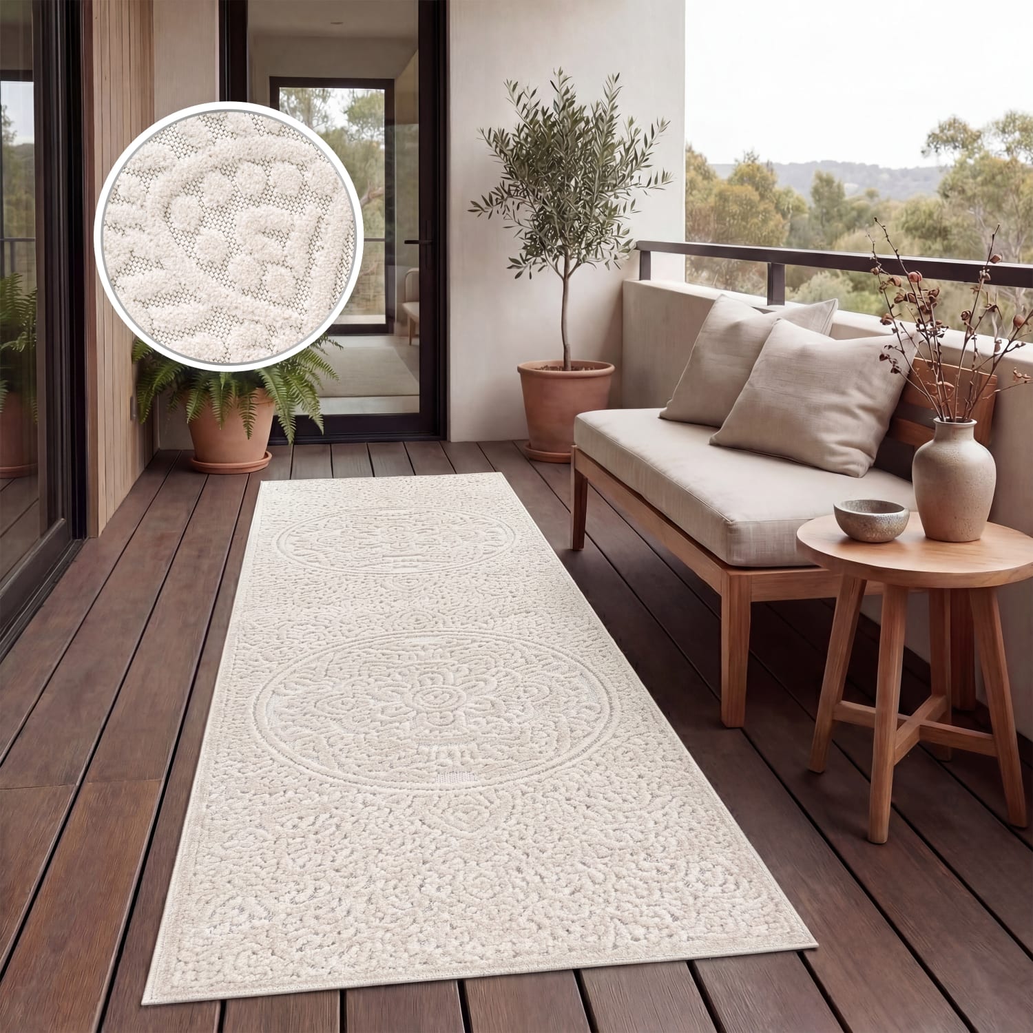 In- & Outdoor-Teppich Cotton Creme