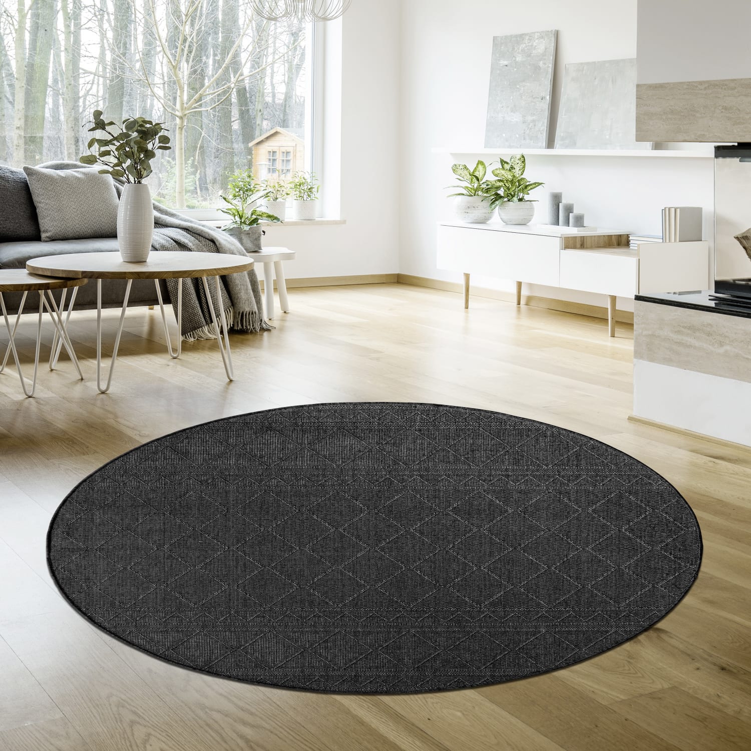 In- & Outdoor-Teppich Vermont Anthrazit