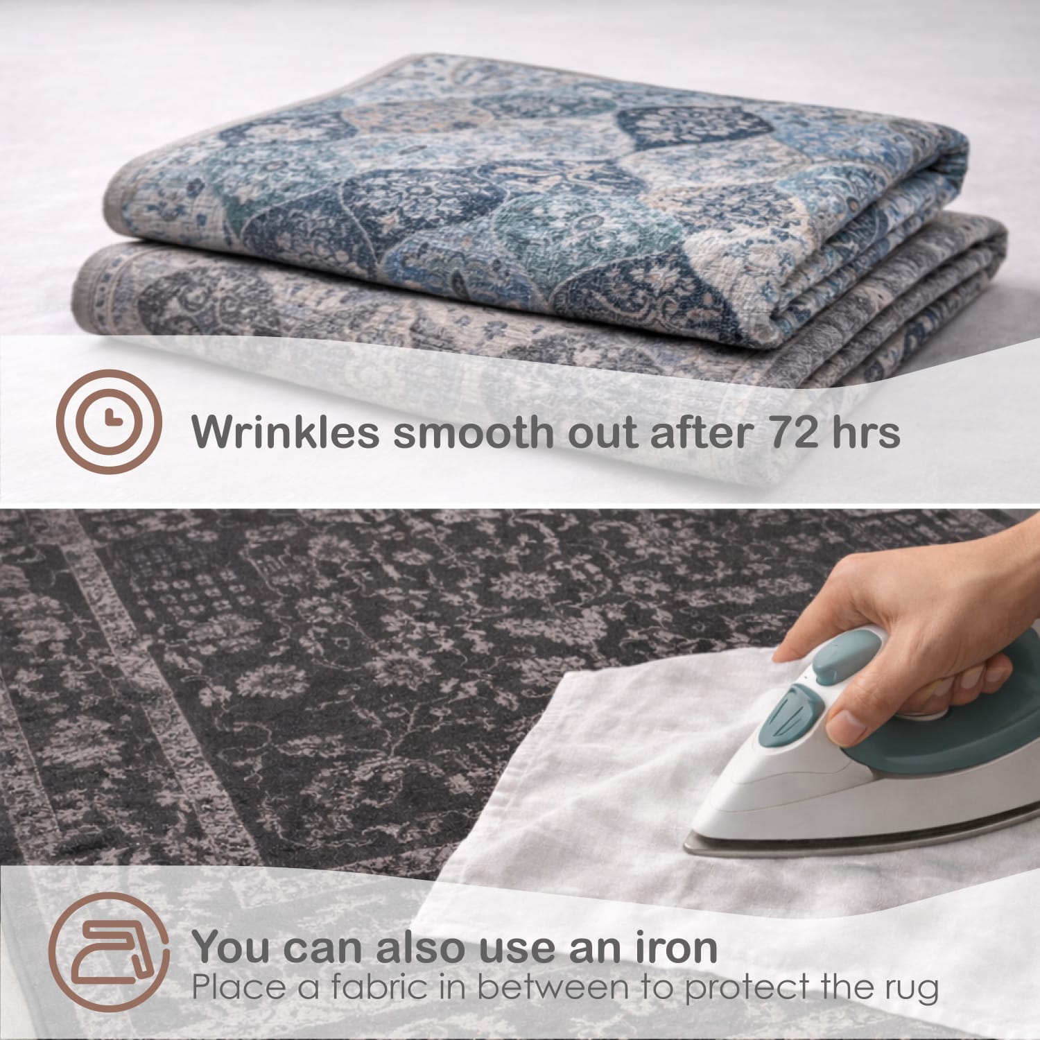 Teppich waschbar Semer Blau,Teppich waschbar Semer Anthrazit