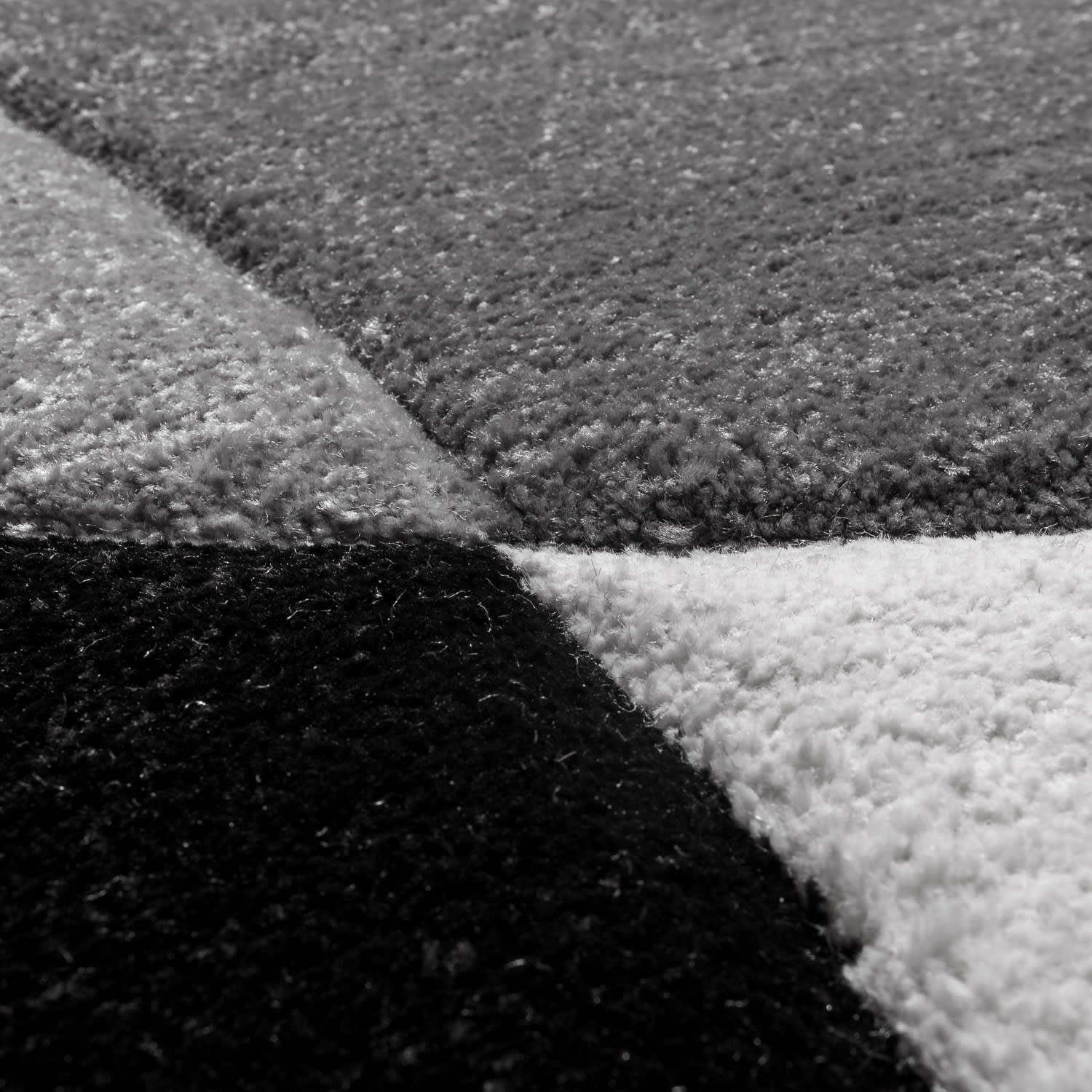 Moderner-Teppich Diamond Schwarz-Weiß