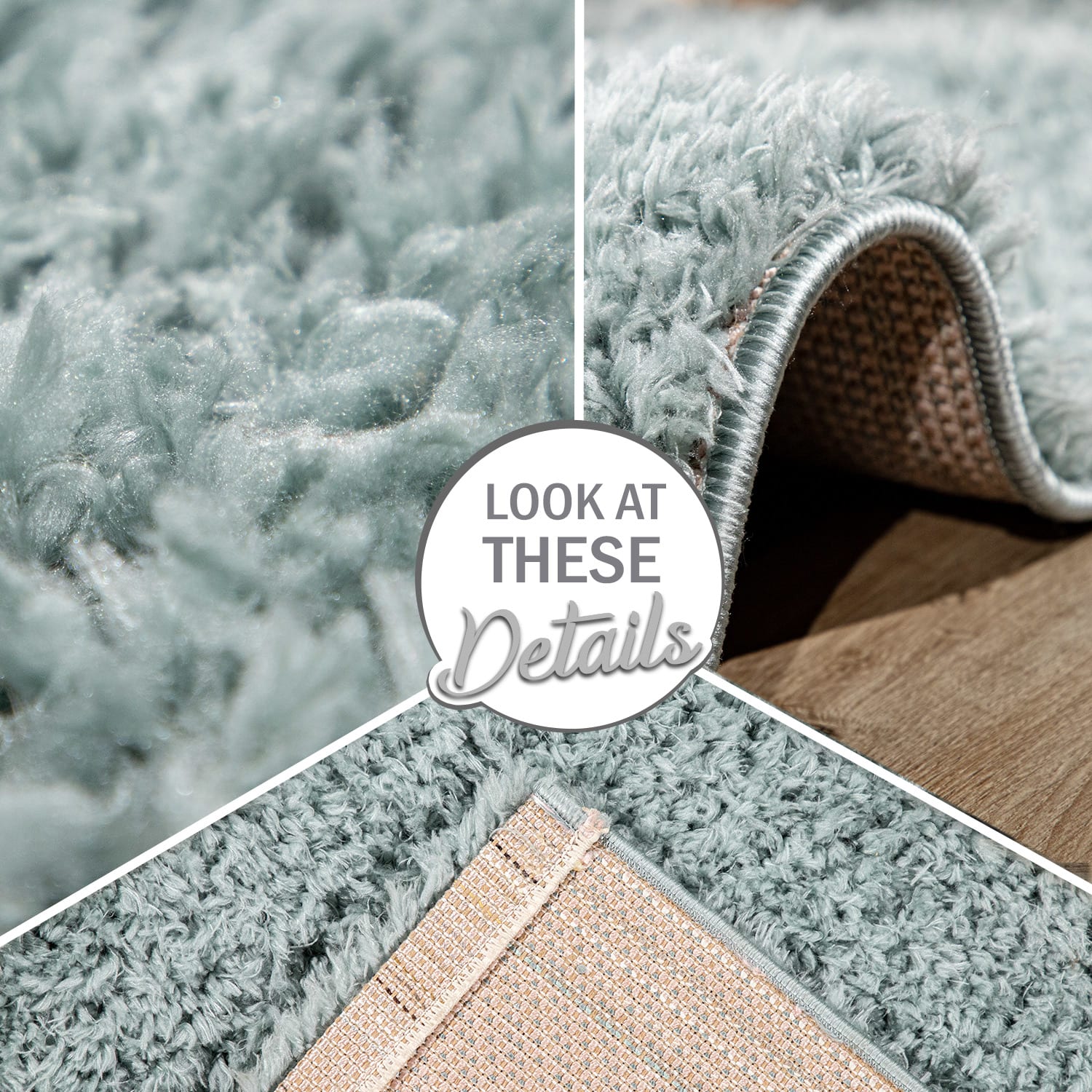 Hochflorteppich Floppy Türkis