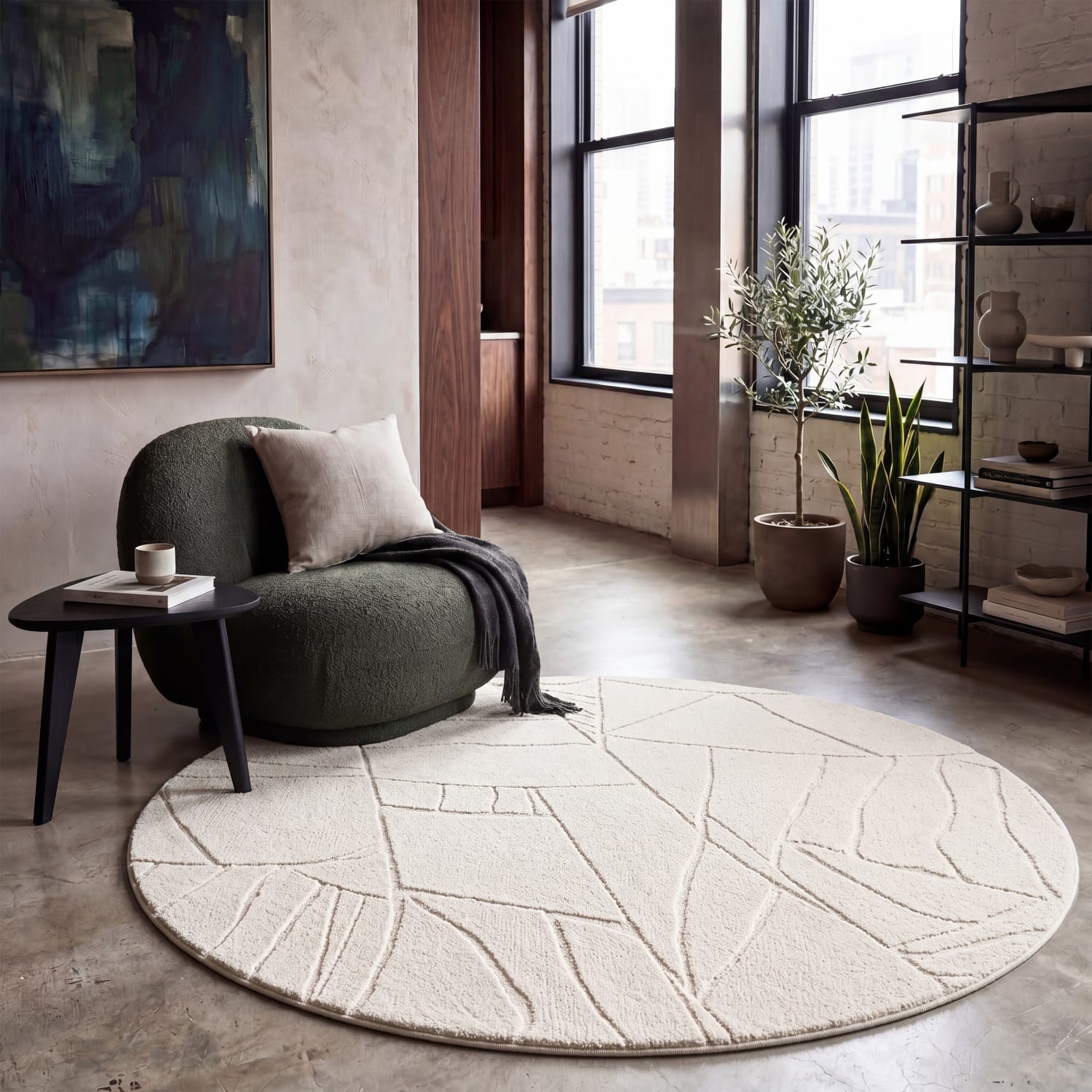 Moderner-Teppich Tokio Creme