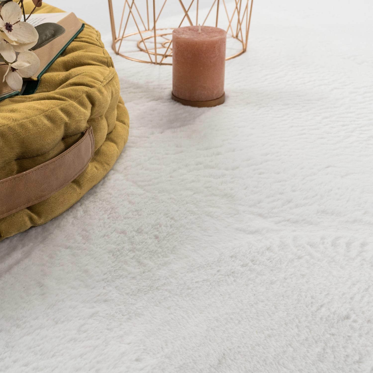 Flauschteppich Soft Weiß