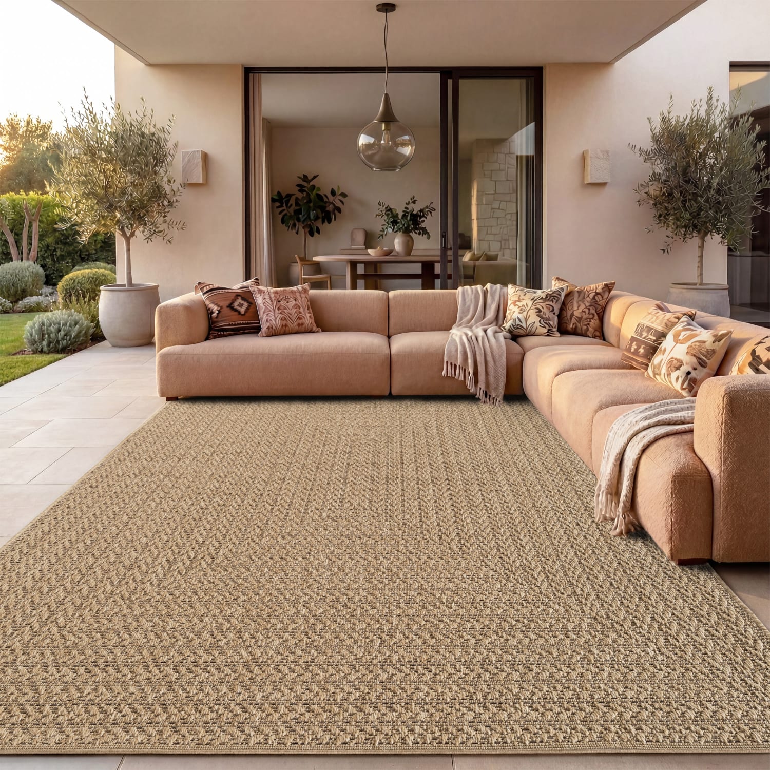 In- & Outdoor-Teppich Waregem Beige