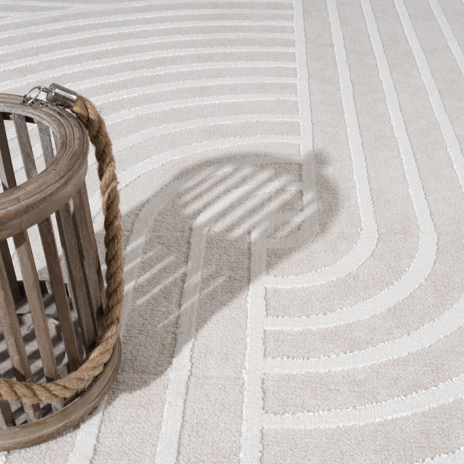 Moderner-Teppich Santorini Creme