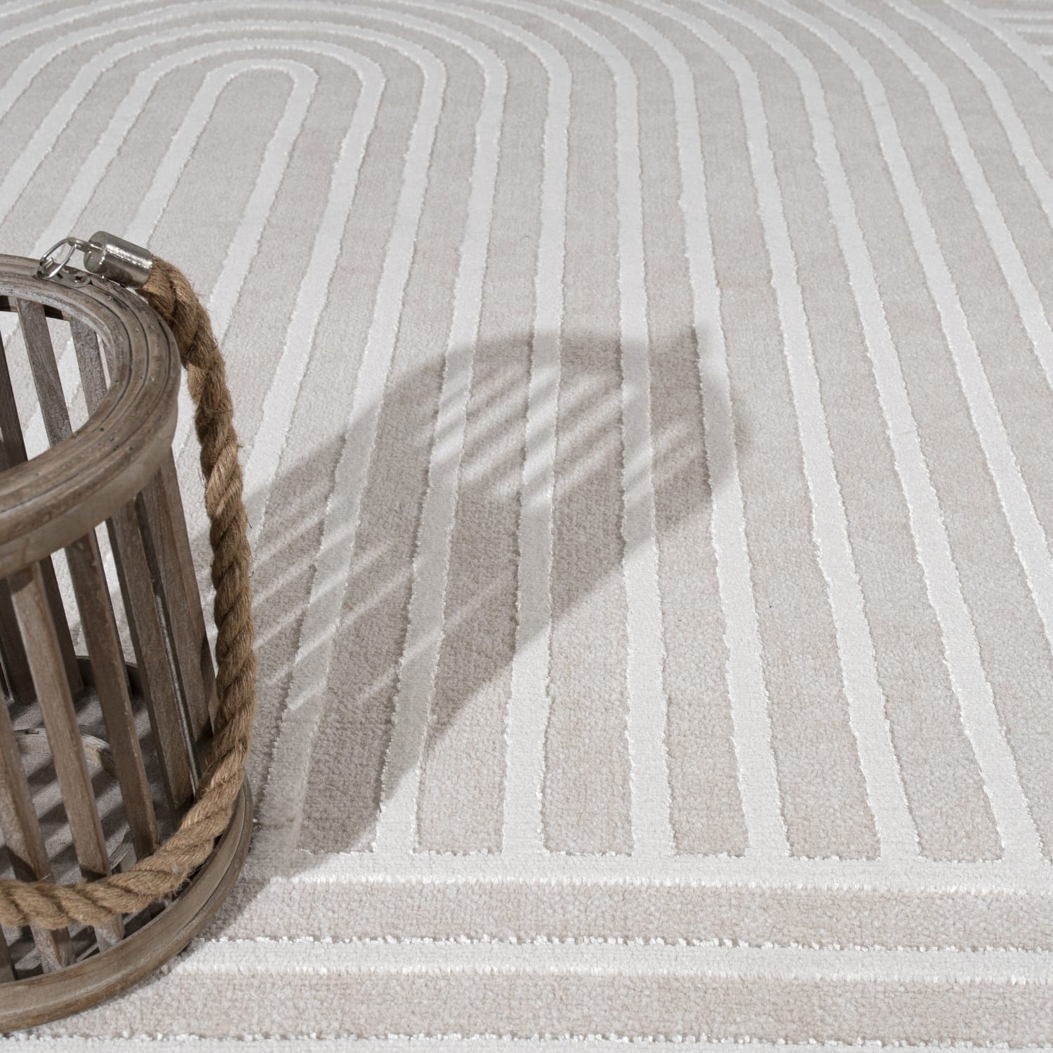 Moderner-Teppich Santorini Creme