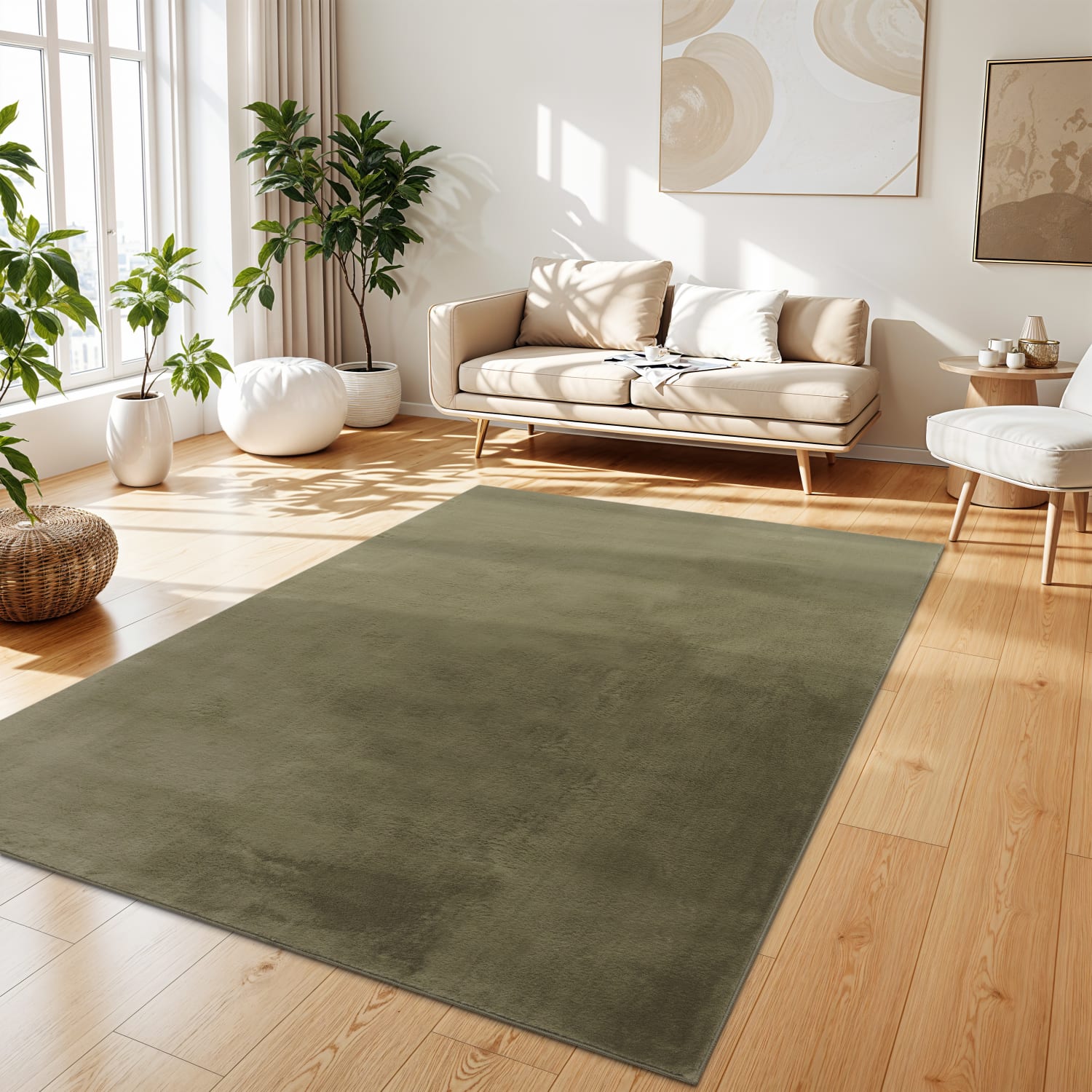 Flauschteppich Soft Grün
