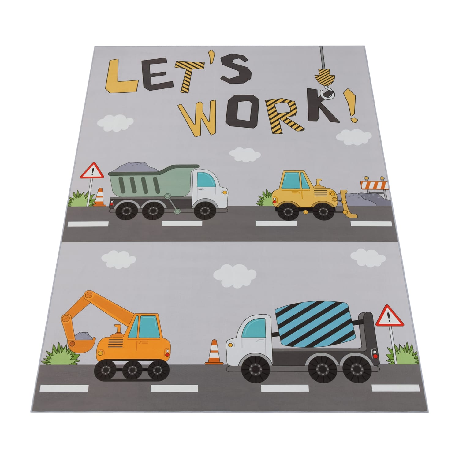 Kinder-Teppich Bino Grau