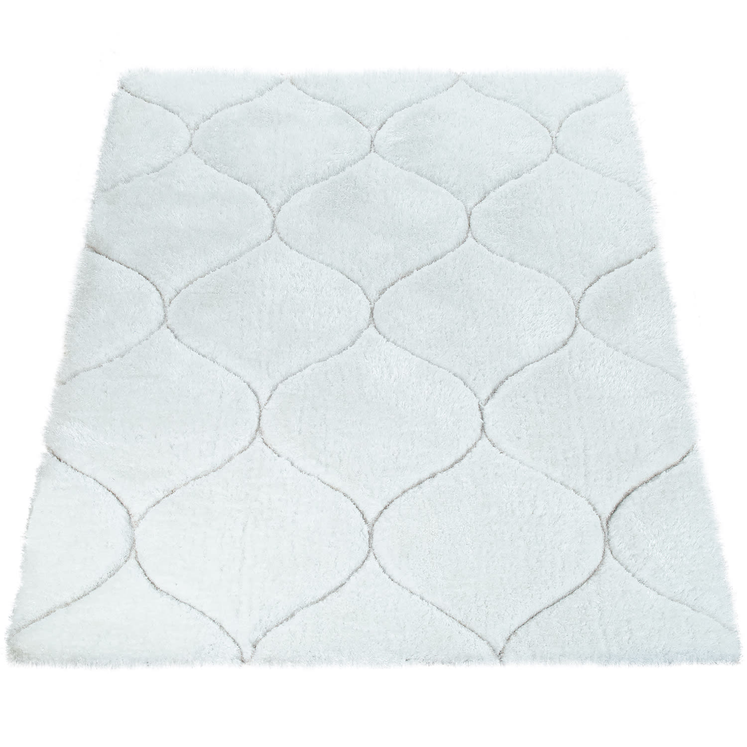 Hochflorteppich Palma Weiß