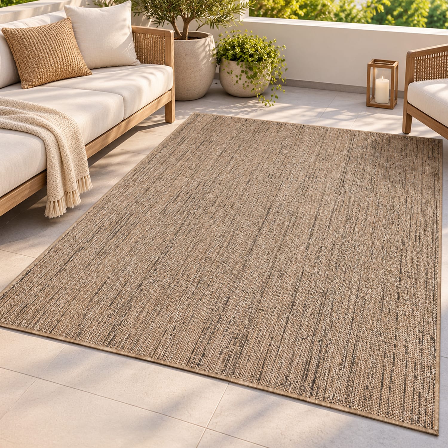 In- & outdoor-teppich Aachen | Beige | 80x150 cm