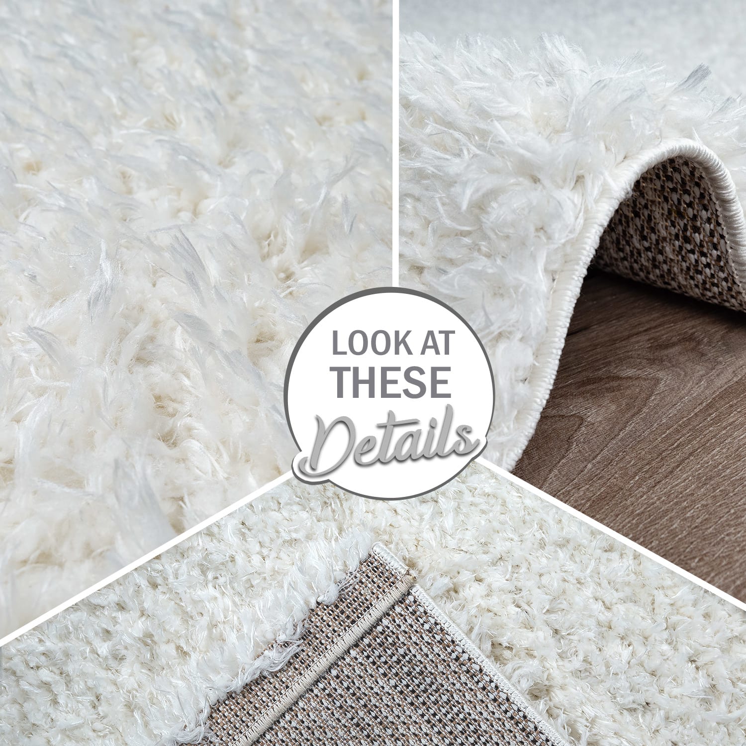 Hochflorteppich Floppy Creme