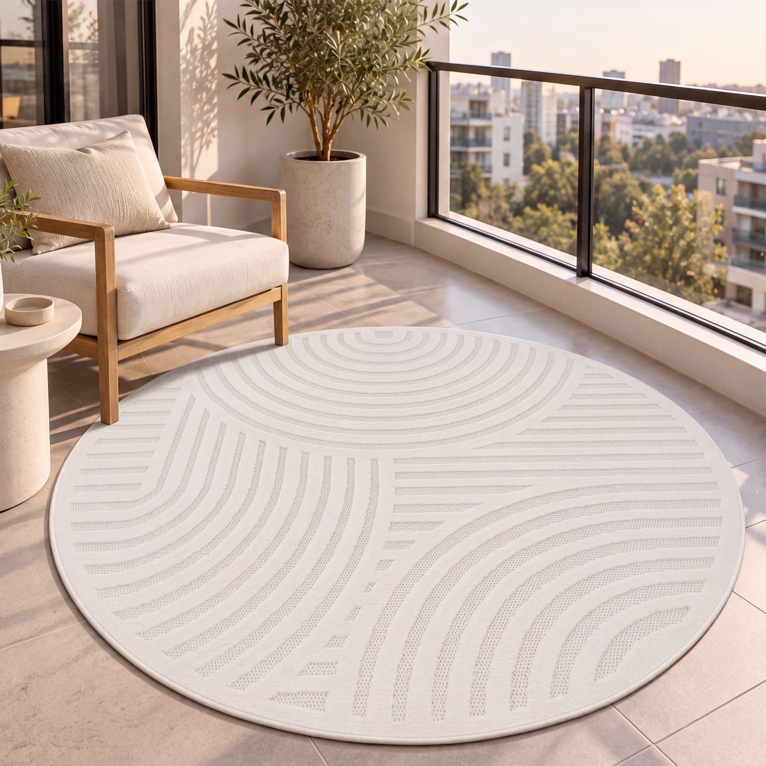 In- & Outdoor-Teppich Livorno Creme