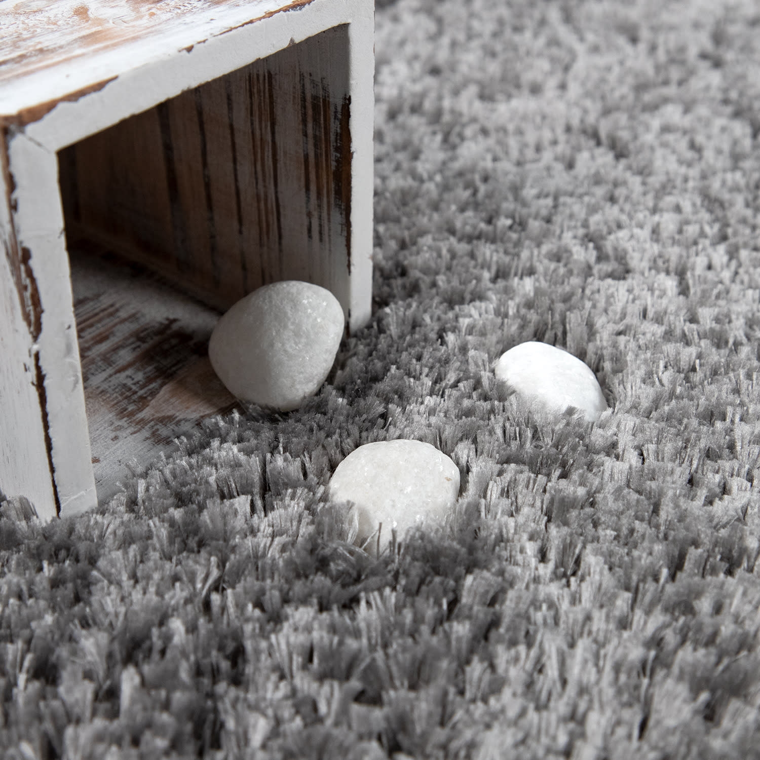 Hochflorteppich Ponto Grau