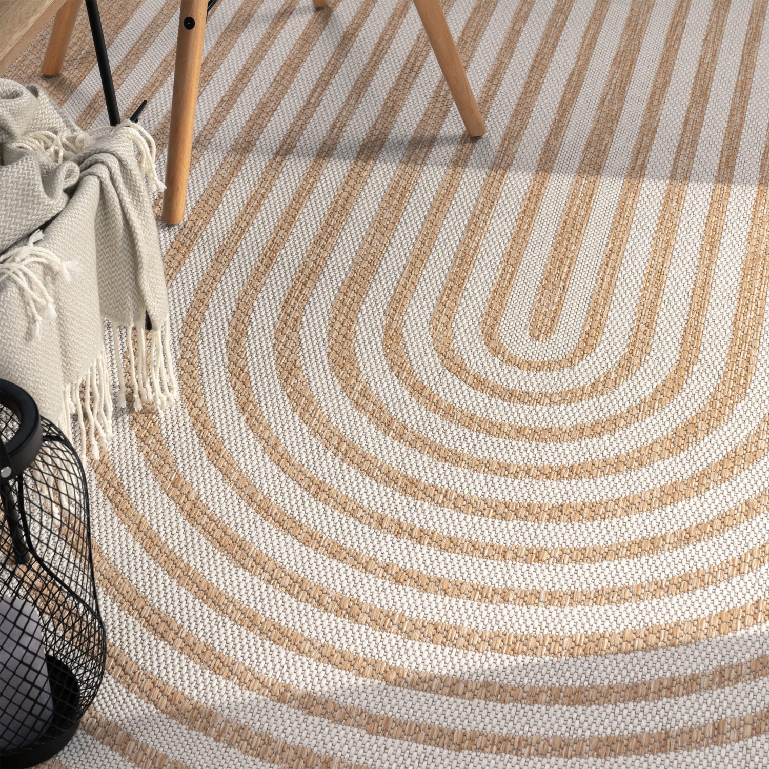 In- & Outdoor-Teppich Illusion Beige