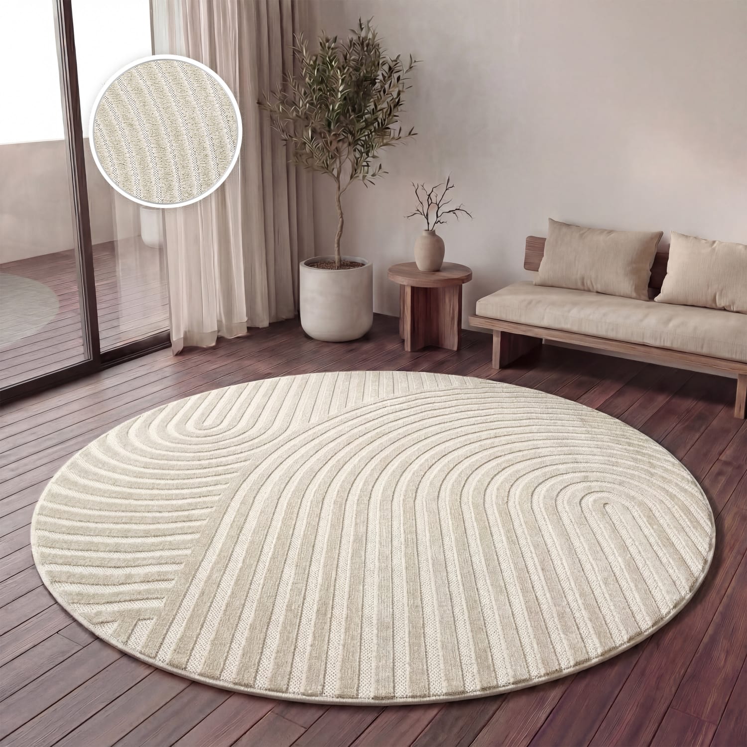 In- & Outdoor-Teppich Cotton Creme