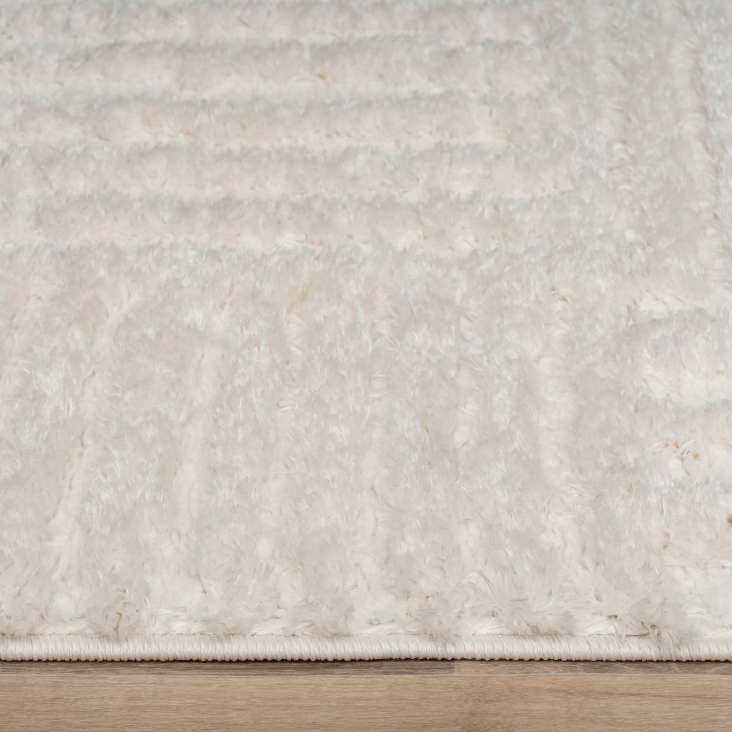 Hochflorteppich Palma Weiß