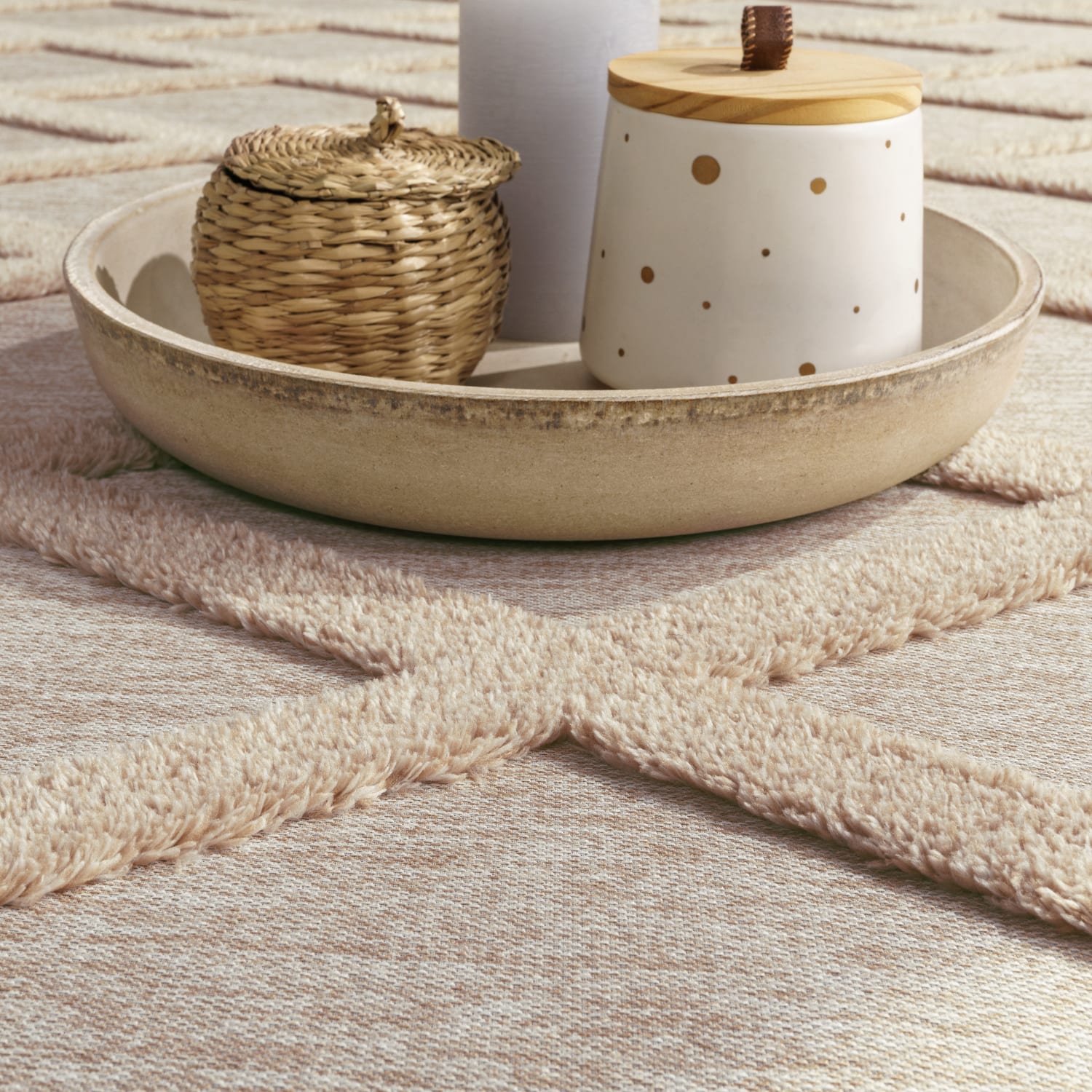 Teppich waschbar Utrecht Beige