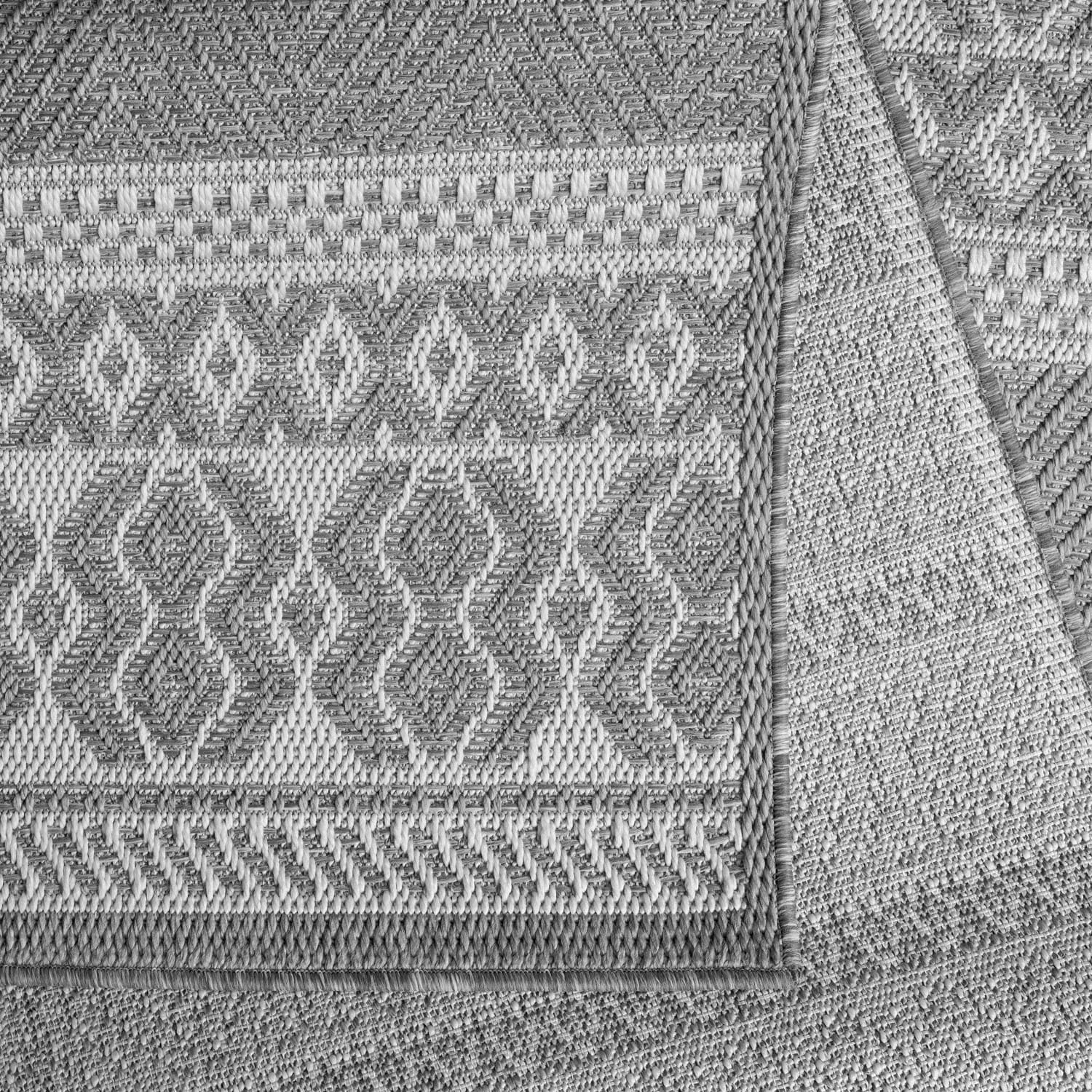 In- & Outdoor-Teppich Vermont Weiß-Grau