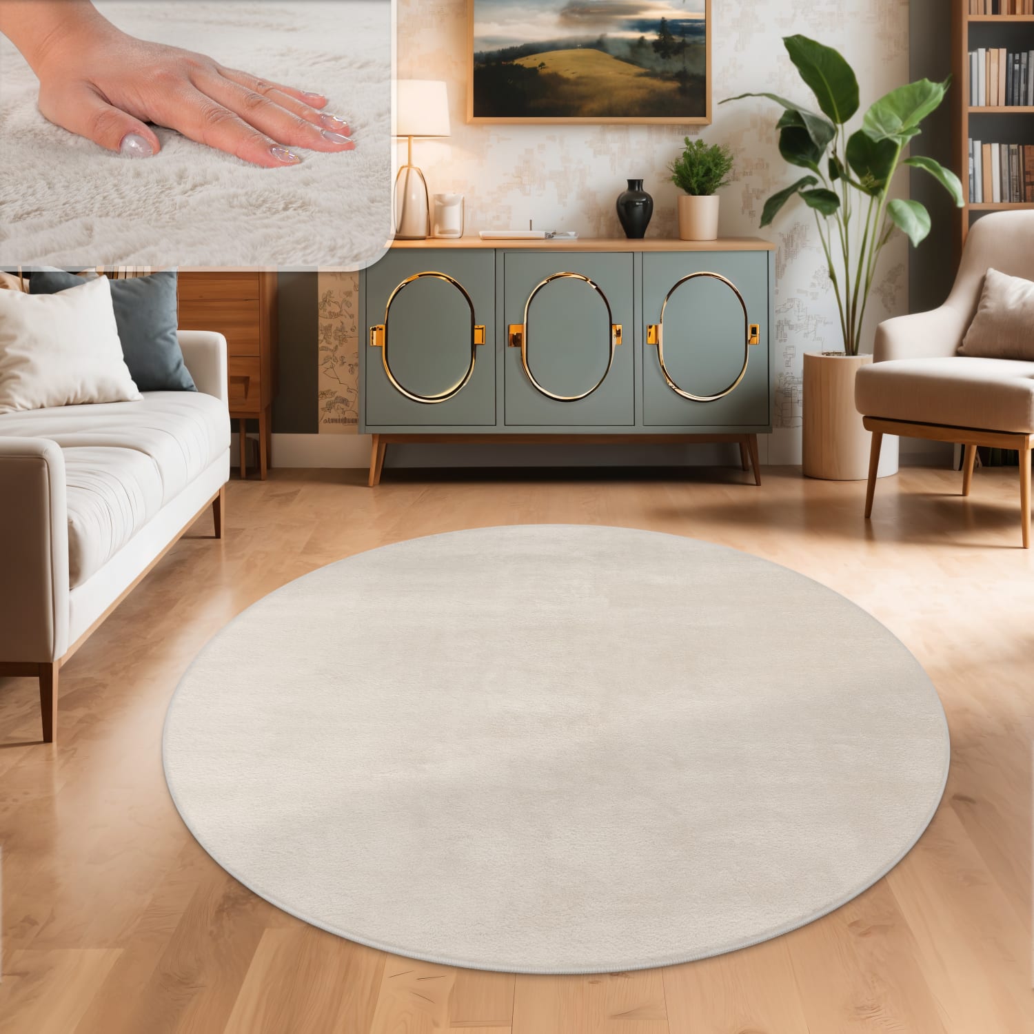 Flauschteppich Soft Creme