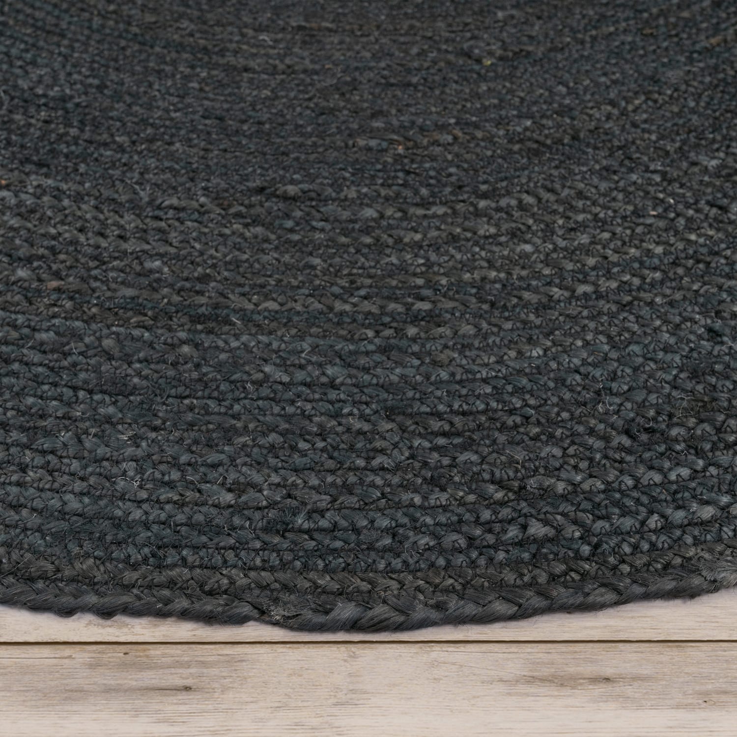Baumwoll-Teppich Viborg Anthrazit